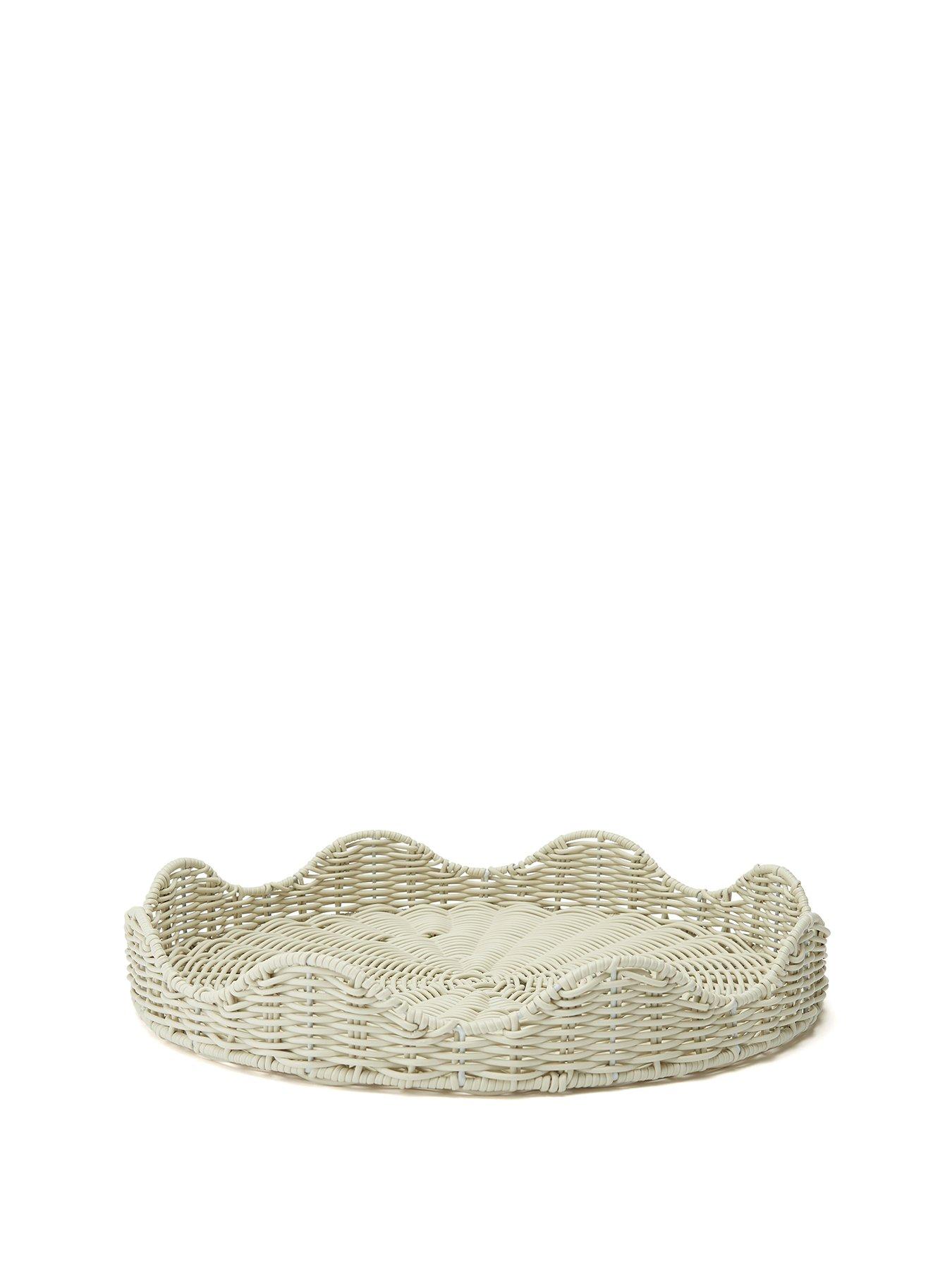  image of the-very-collection-white-round-wavy-tray