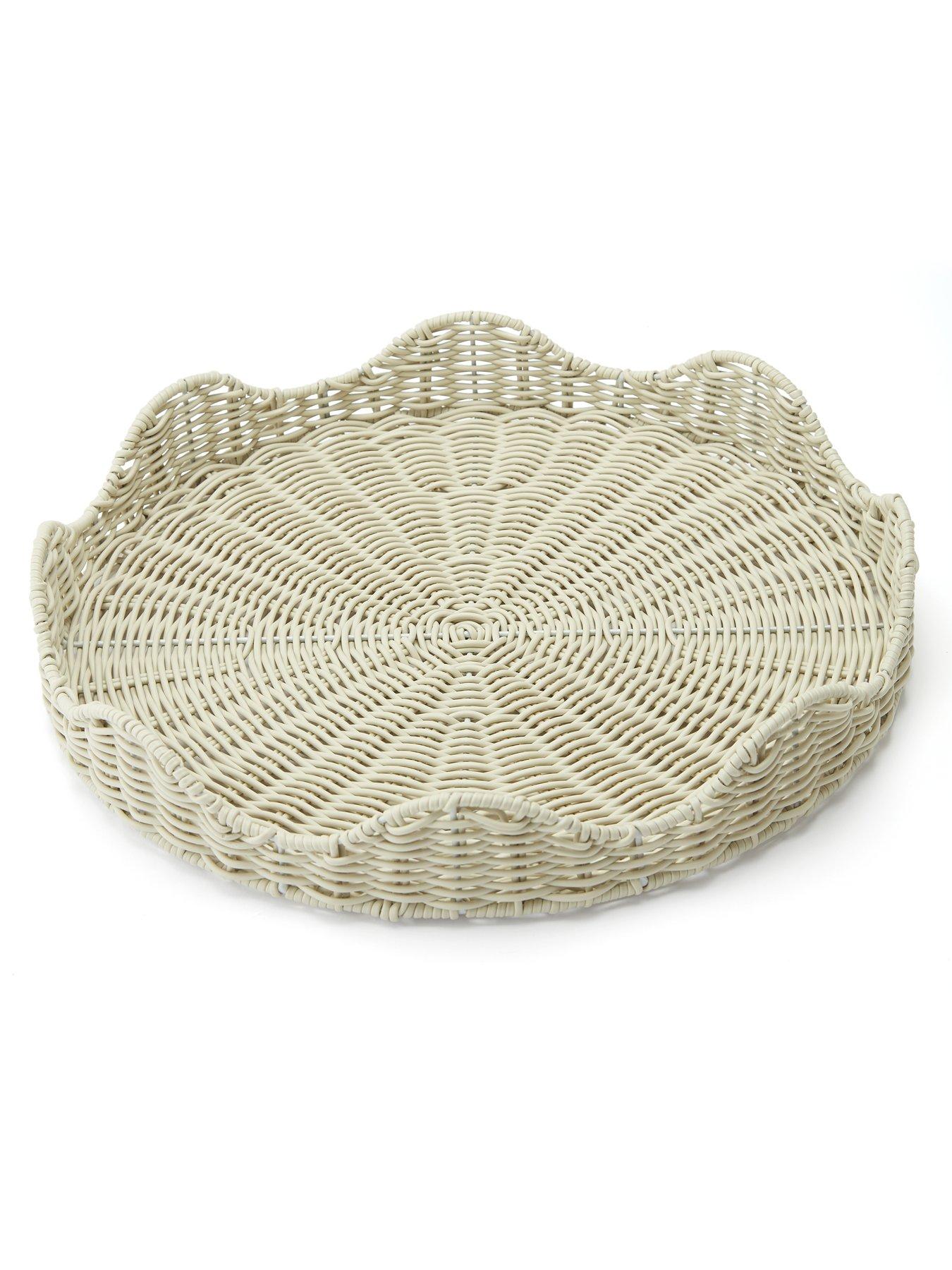  image of the-very-collection-white-round-wavy-tray