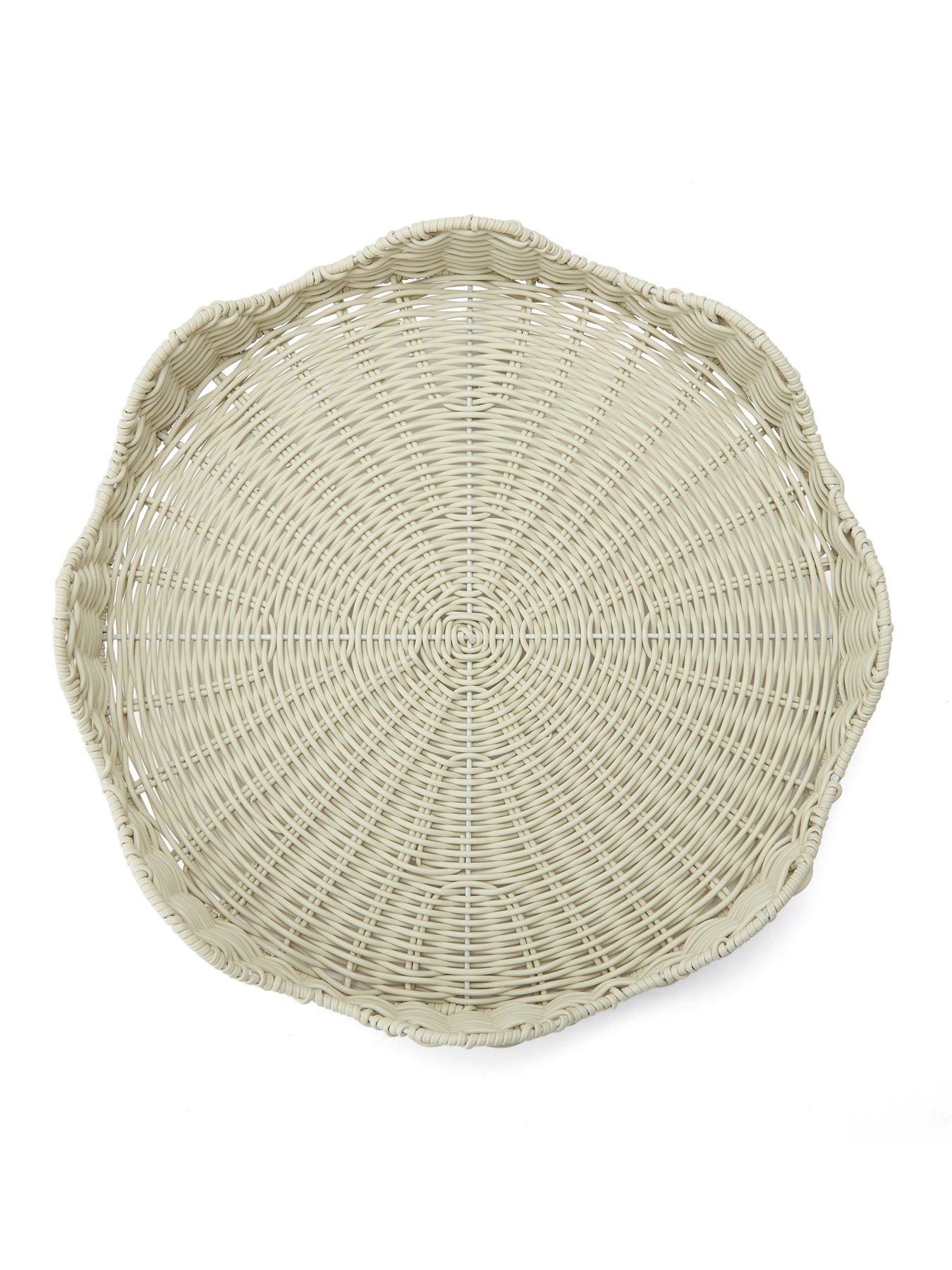  image of the-very-collection-white-round-wavy-tray
