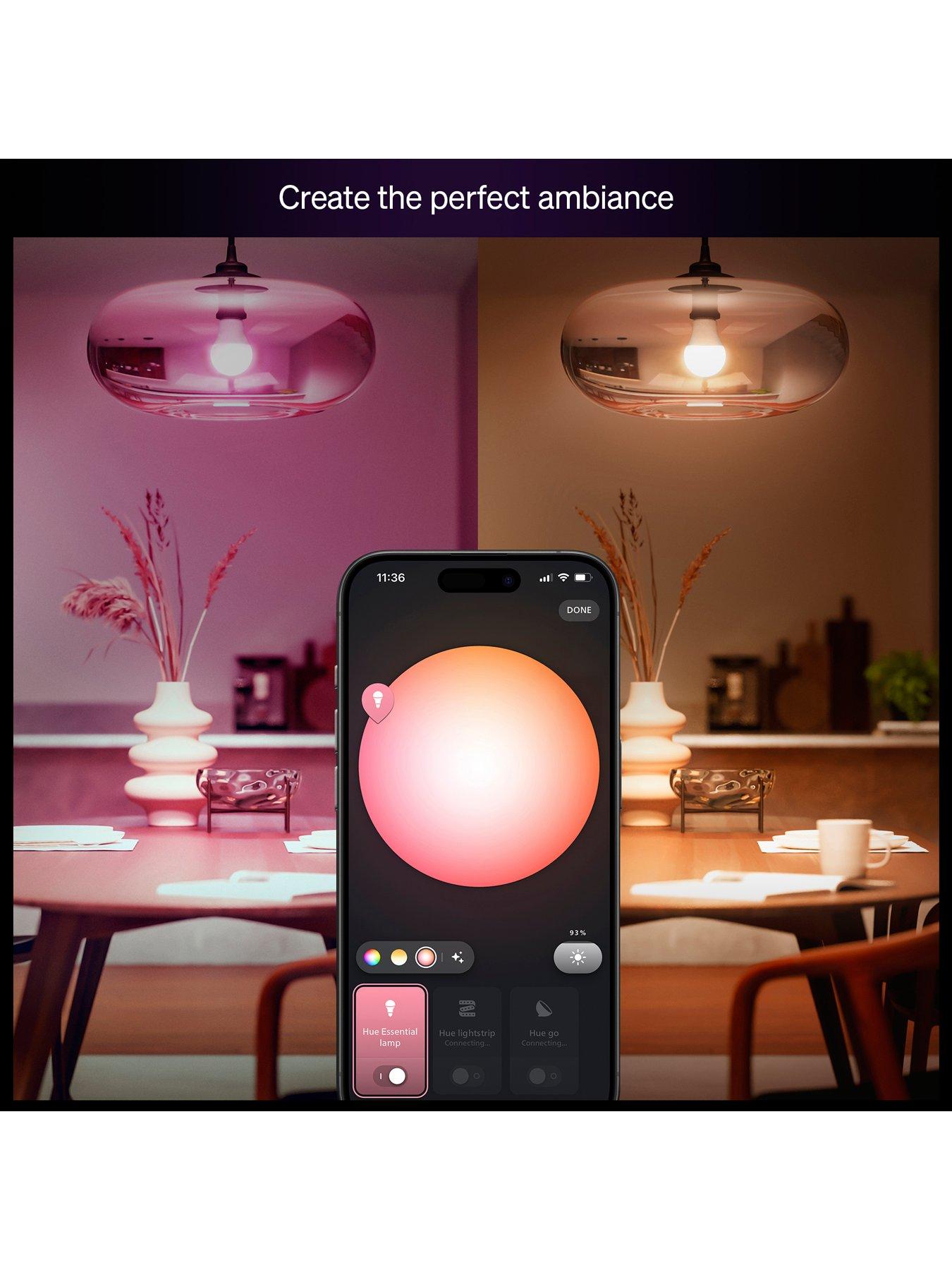 Image 4 of 7 of Philips Hue Essentials Colour A60 E27 2-pack