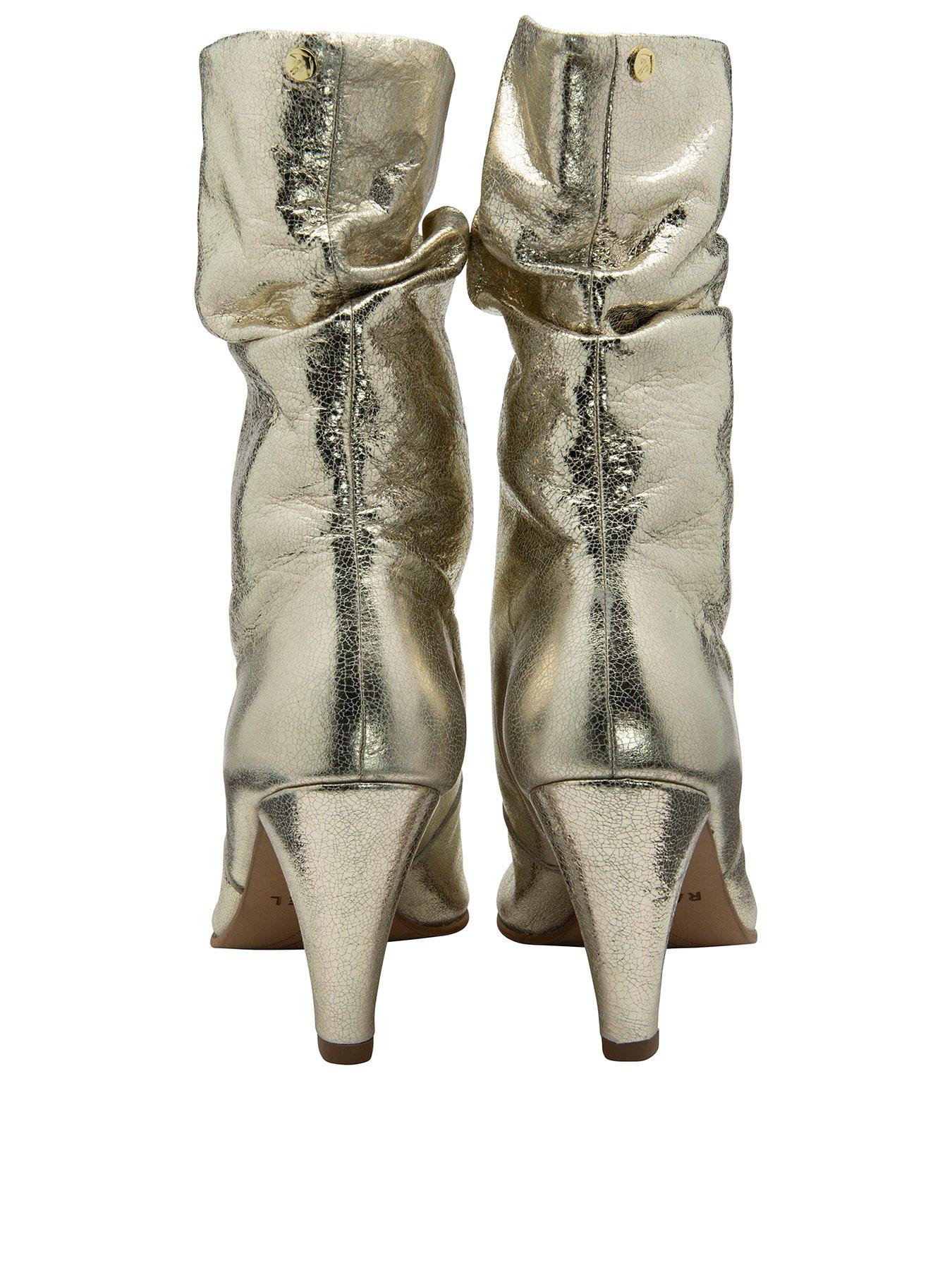 Image 3 of 4 of Ravel Gatton Slouchy&nbsp;Calf Boots - Gold