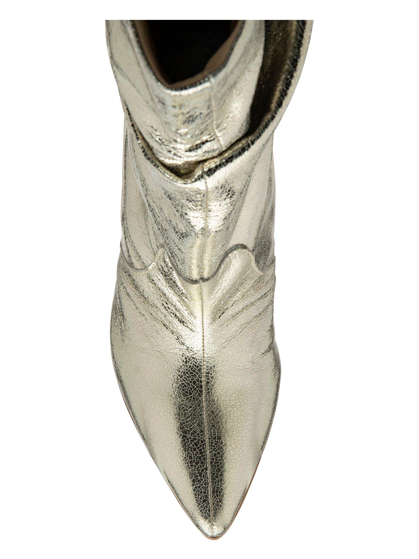 Image 4 of 4 of Ravel Gatton Slouchy&nbsp;Calf Boots - Gold