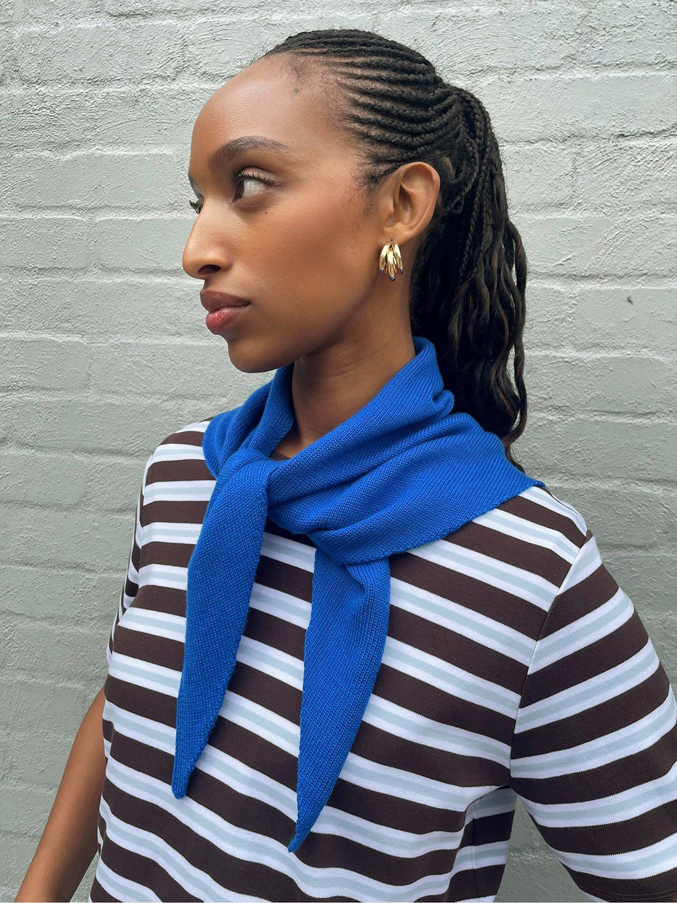 undefined Square Scarf Blue