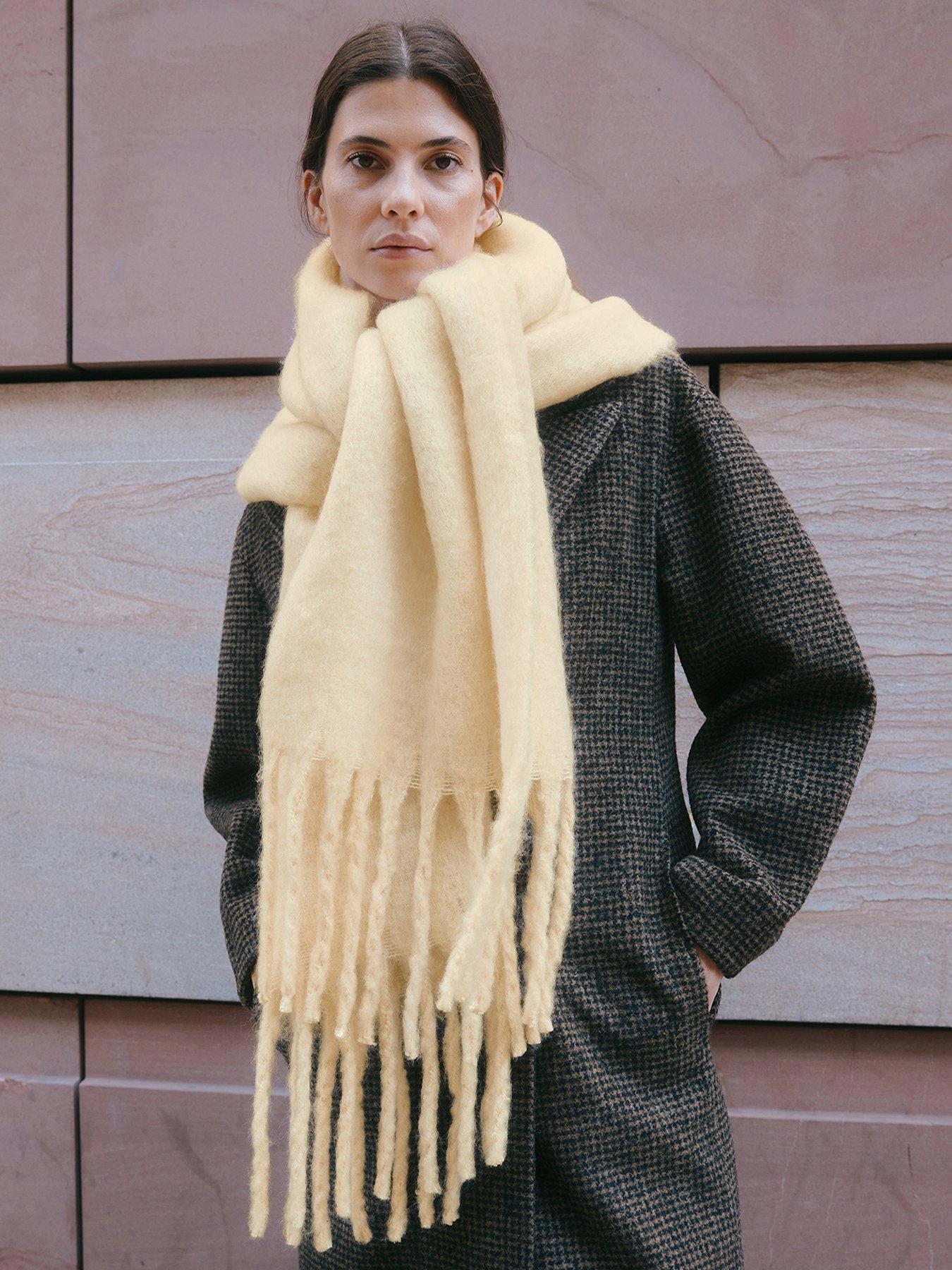 undefined Fluffy Scarf Butter Yellow