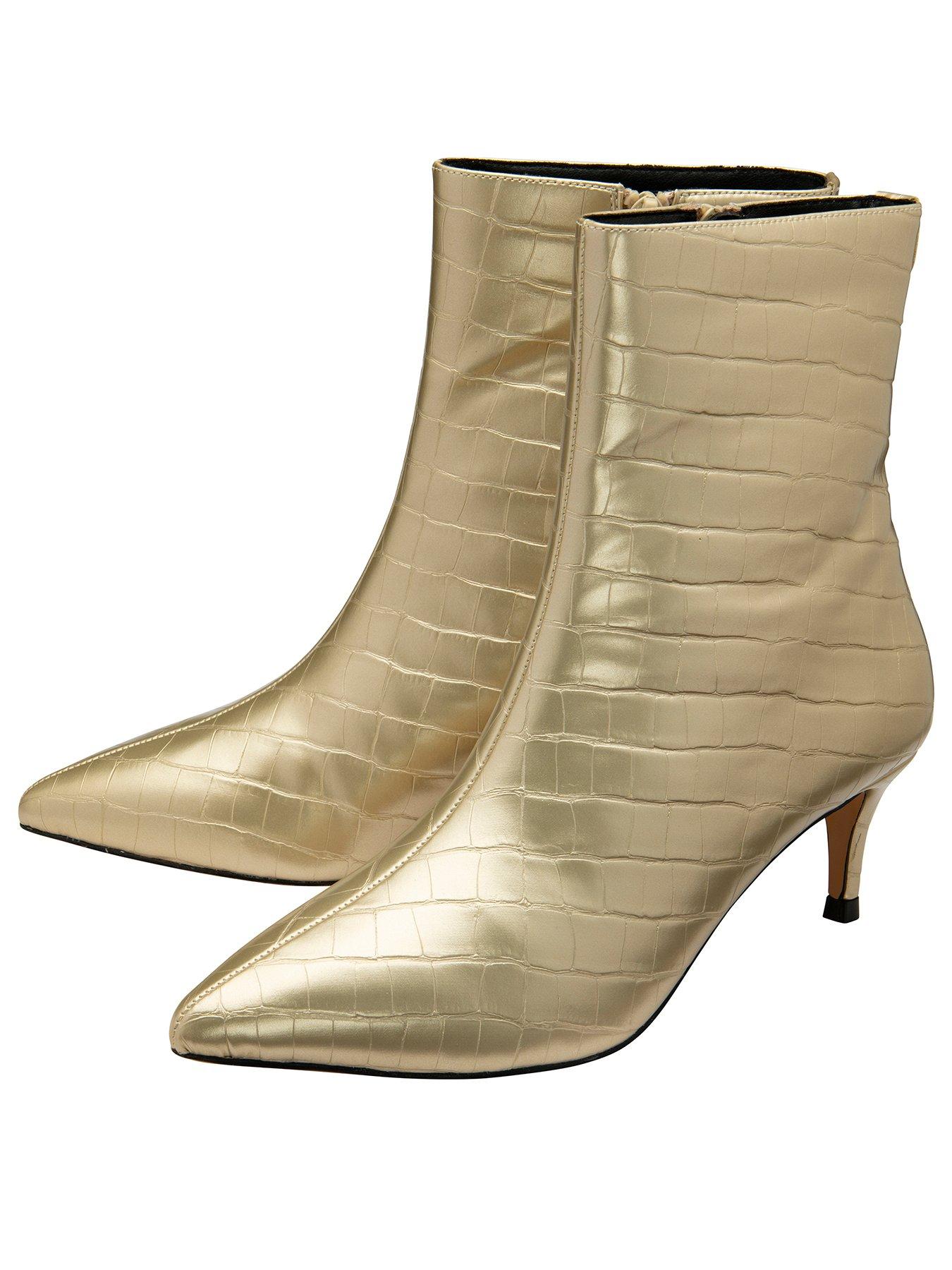  image of ravel-currans-ankle-boots-gold-croc