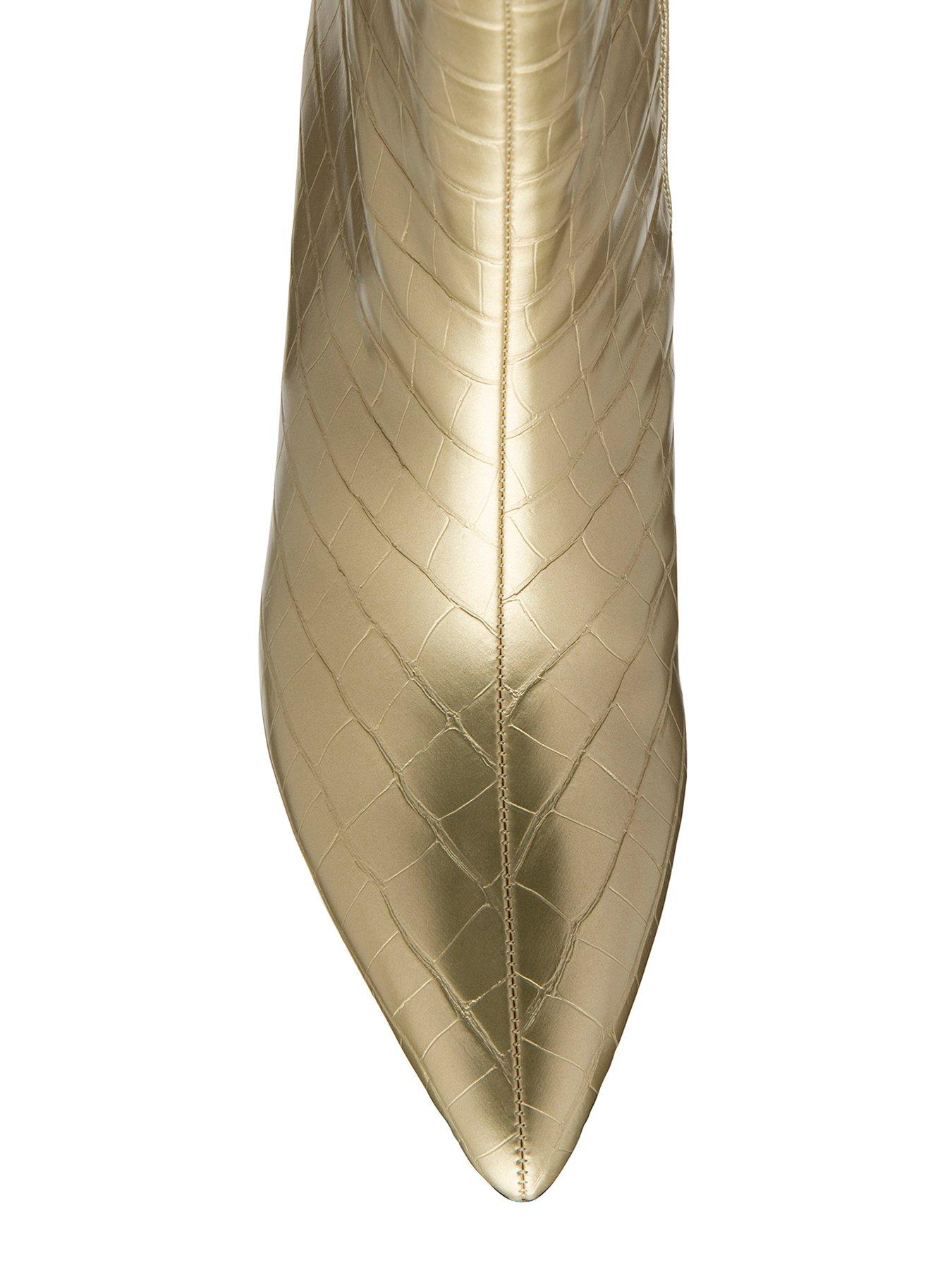  image of ravel-currans-ankle-boots-gold-croc