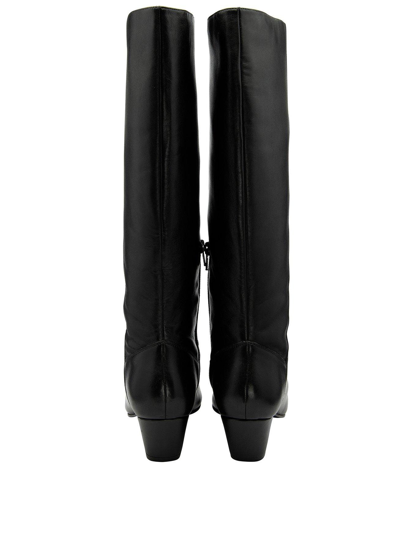  image of ravel-catton-knee-boots-black-leather