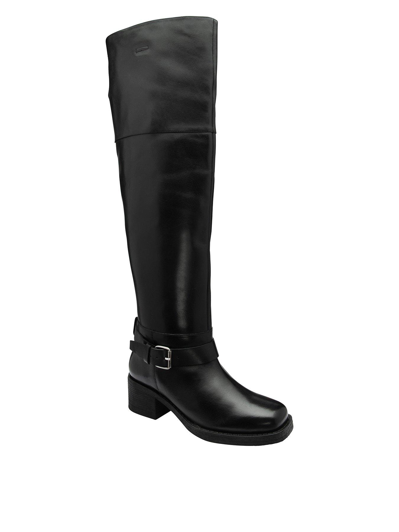 Ravel Colwell Knee Boots - Black Leather