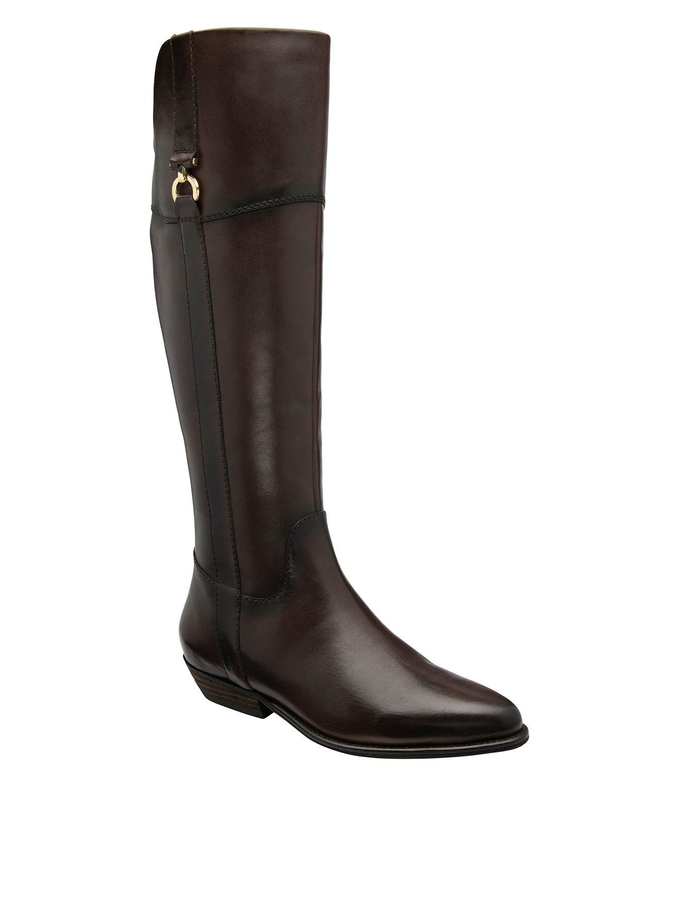  image of ravel-forge-knee-boots-brown-leather