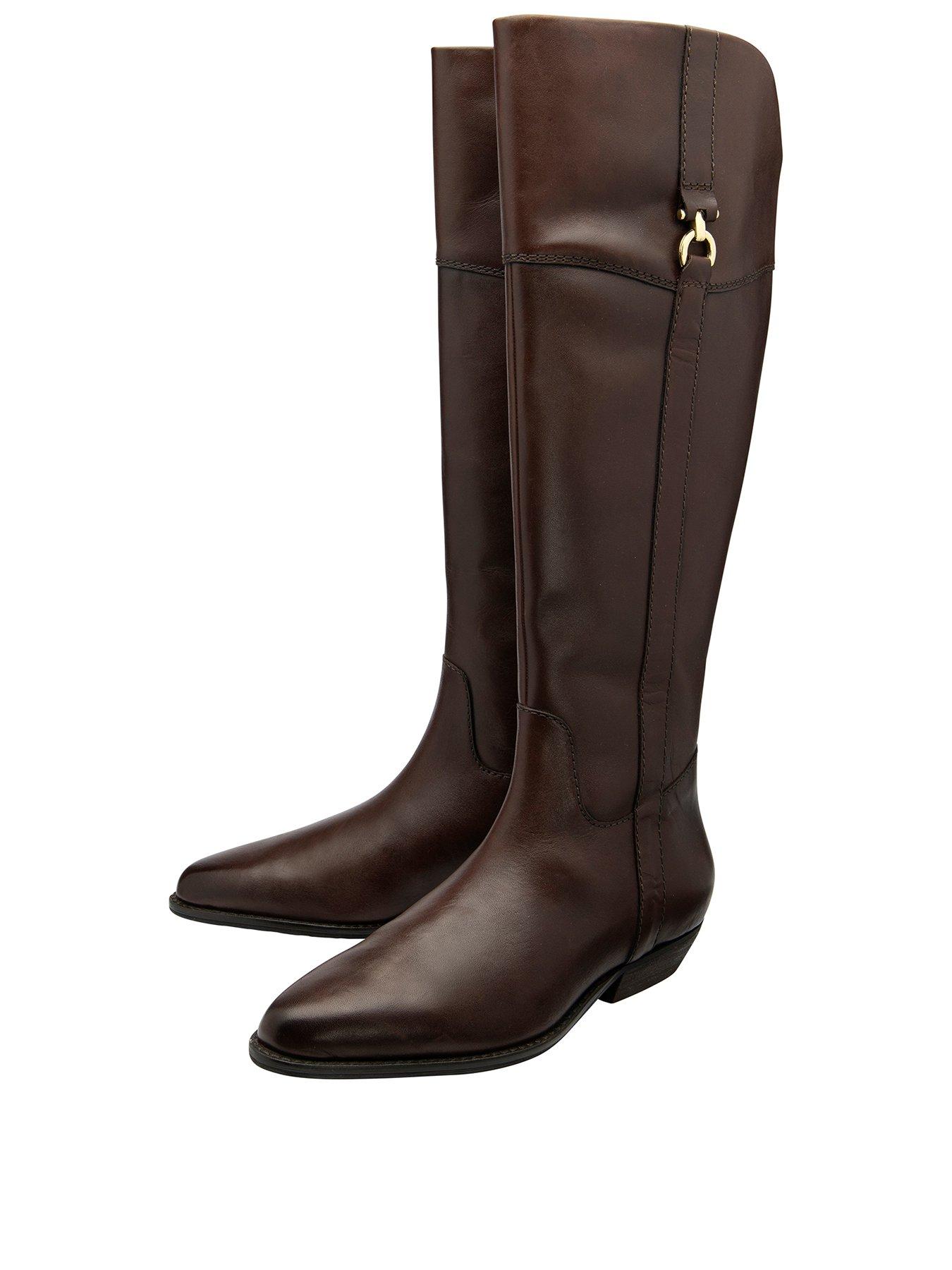  image of ravel-forge-knee-boots-brown-leather