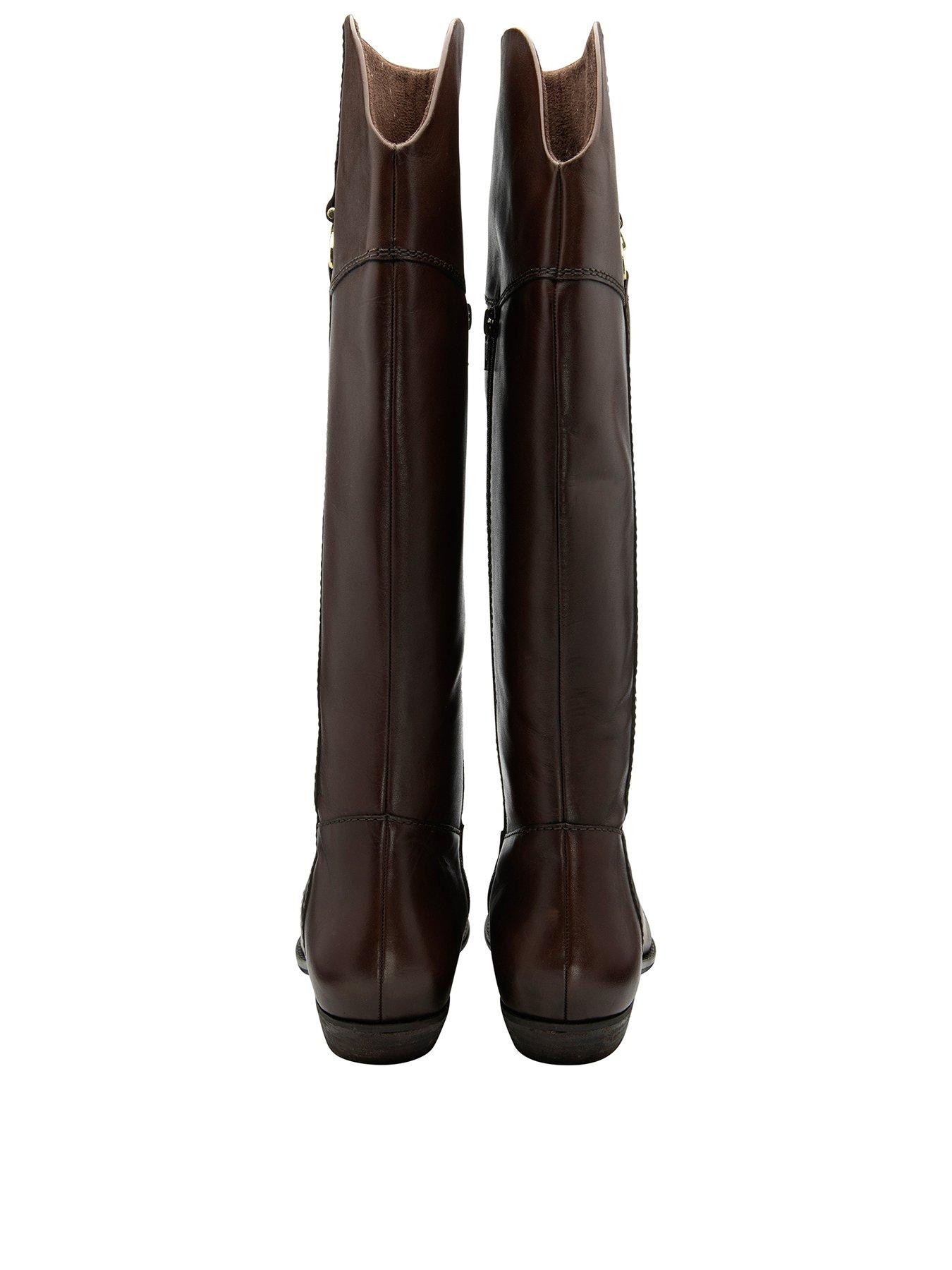  image of ravel-forge-knee-boots-brown-leather