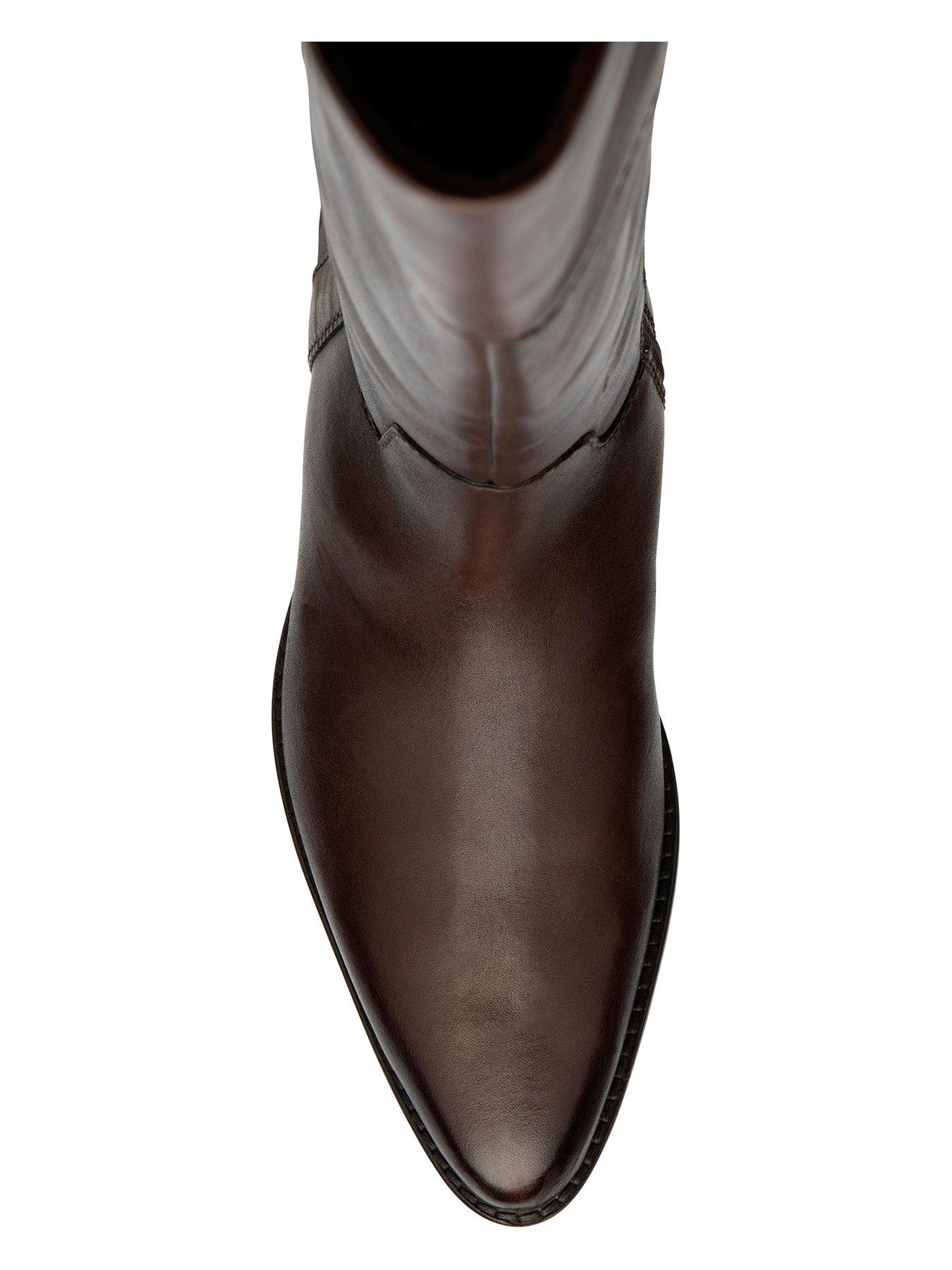  image of ravel-forge-knee-boots-brown-leather