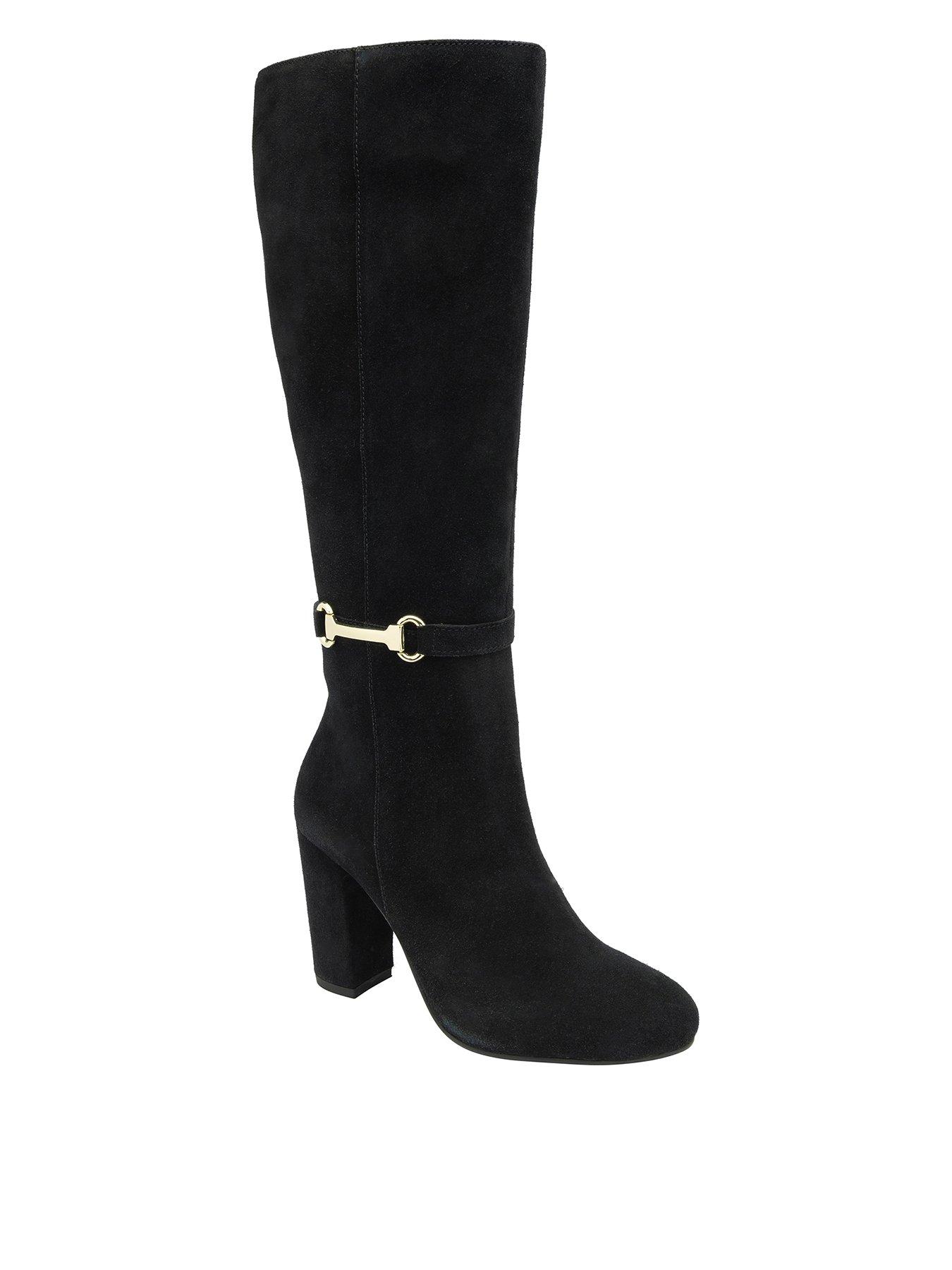 Ravel Christon Knee Boots - Black Suede