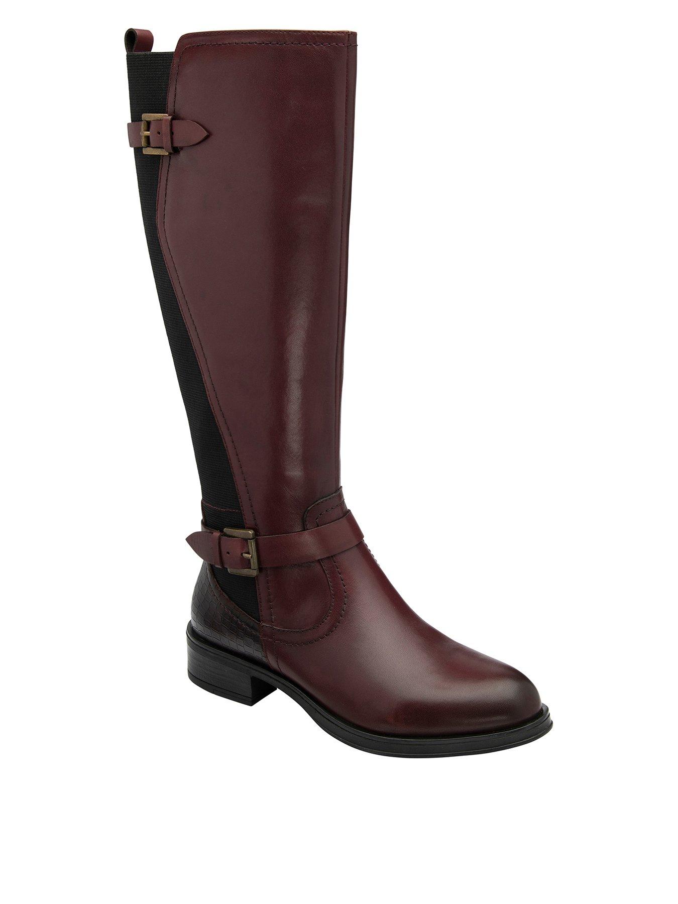 undefined Eildon Knee Boots - Bordo