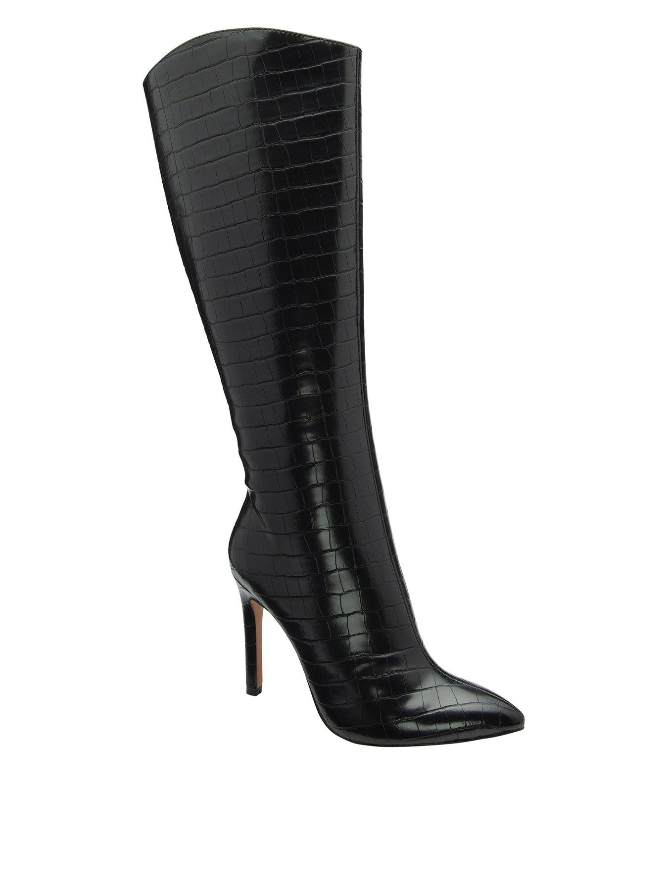  image of ravel-gibson-knee-boots-black-croc