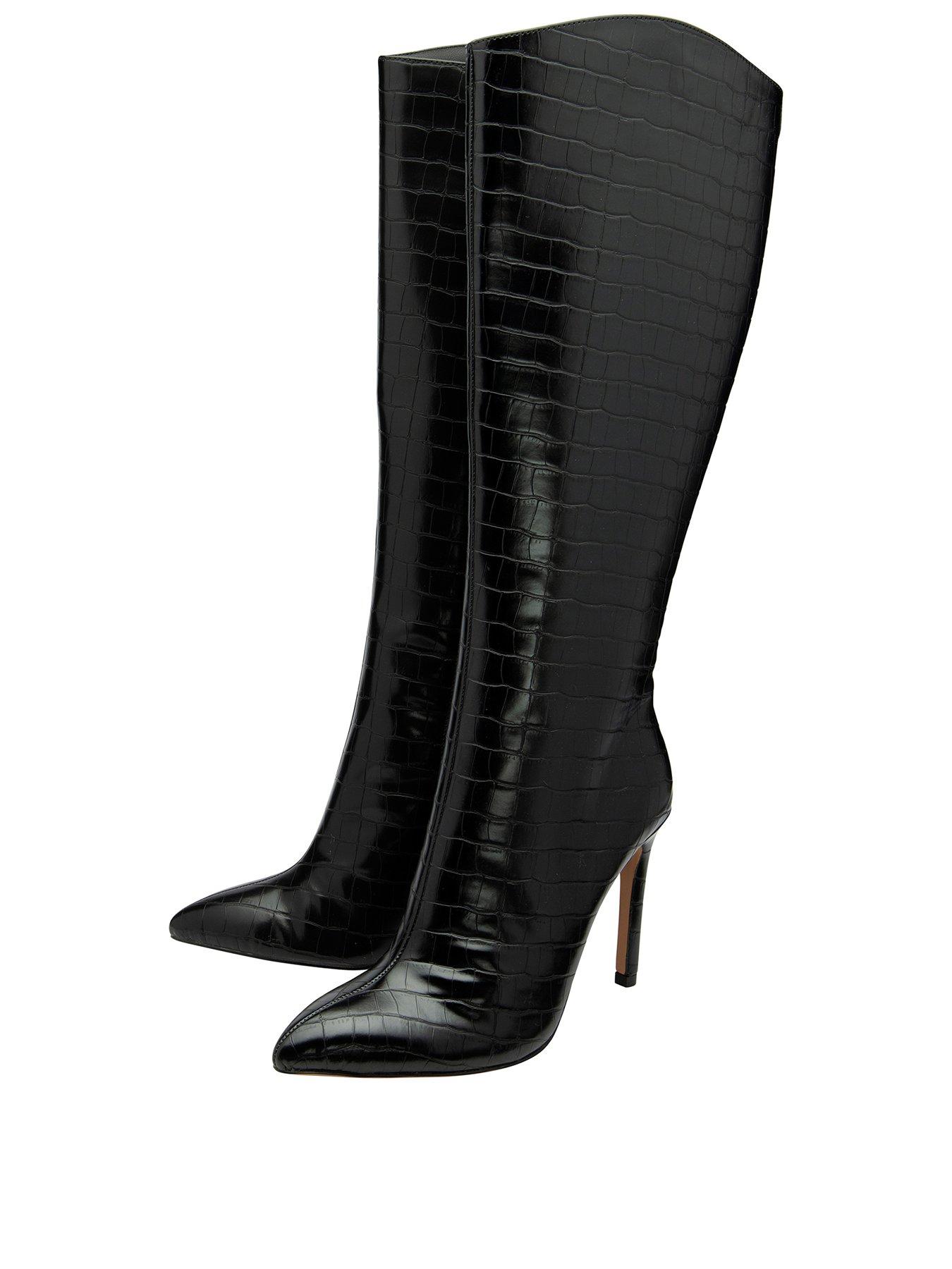  image of ravel-gibson-knee-boots-black-croc