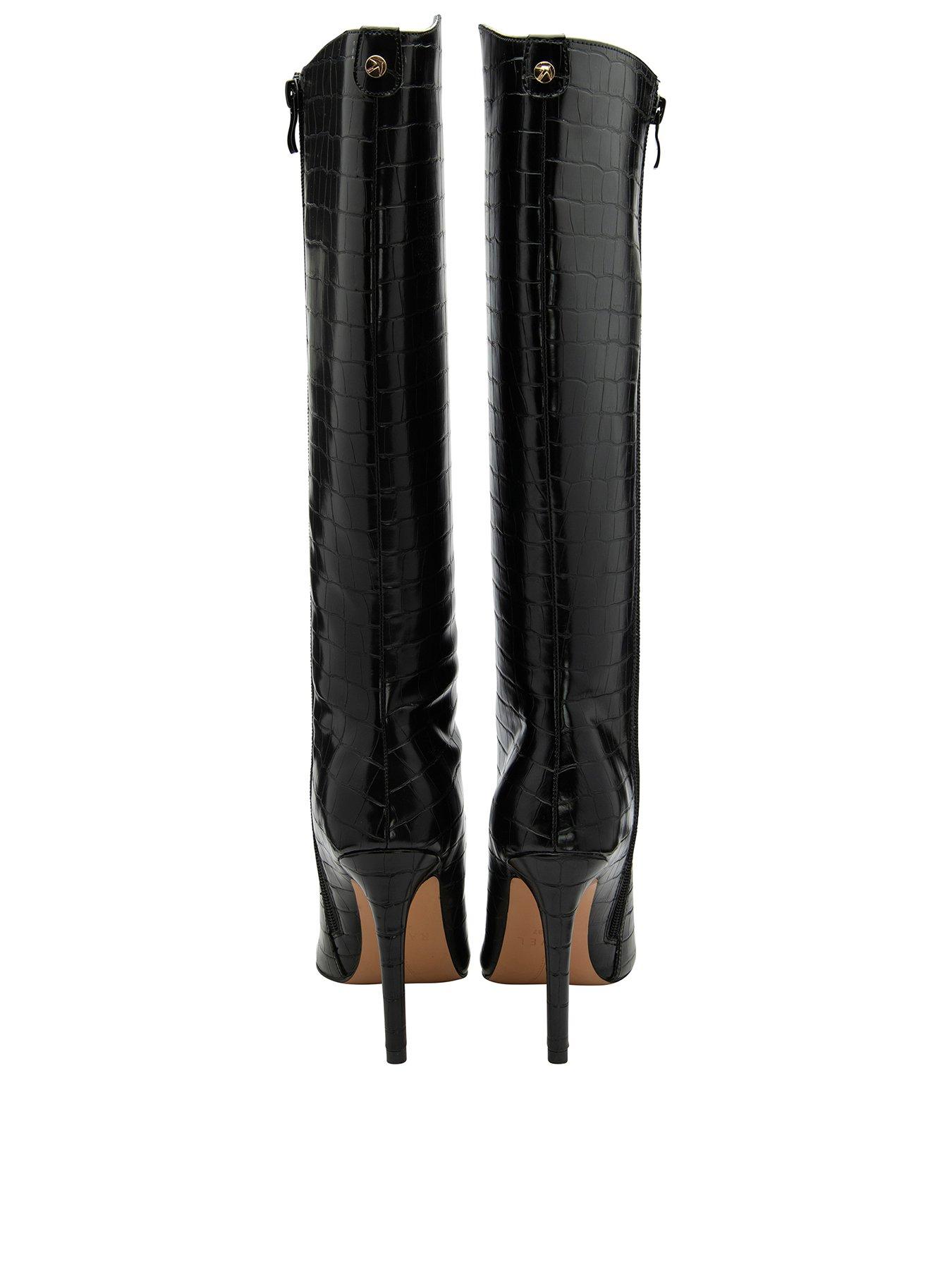  image of ravel-gibson-knee-boots-black-croc