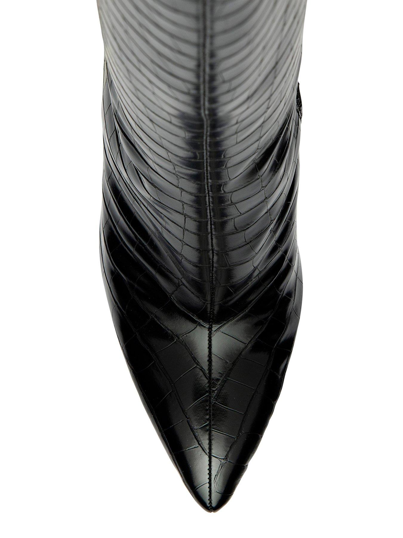  image of ravel-gibson-knee-boots-black-croc