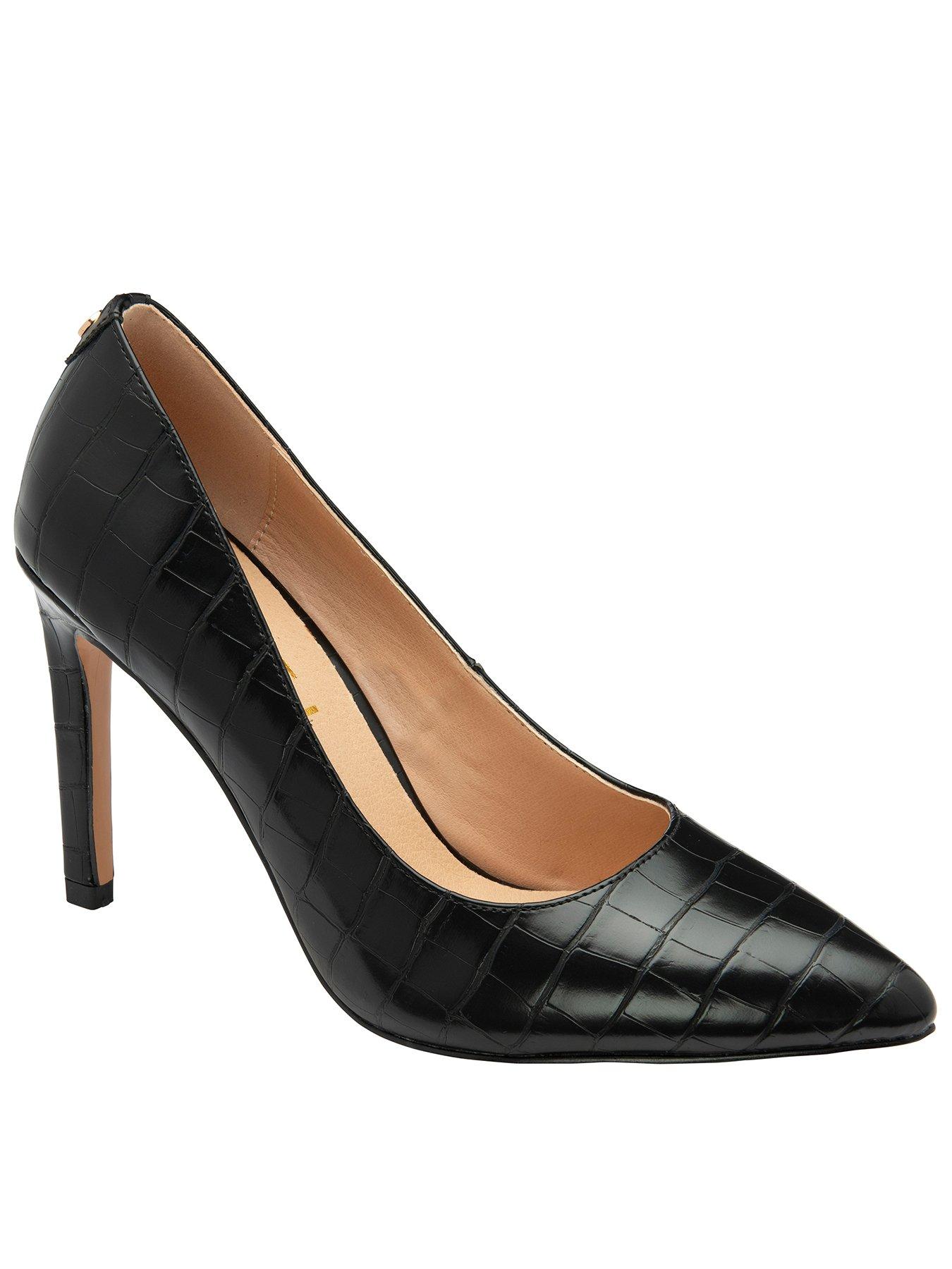 undefined Edson Heel Shoes - Black Croc