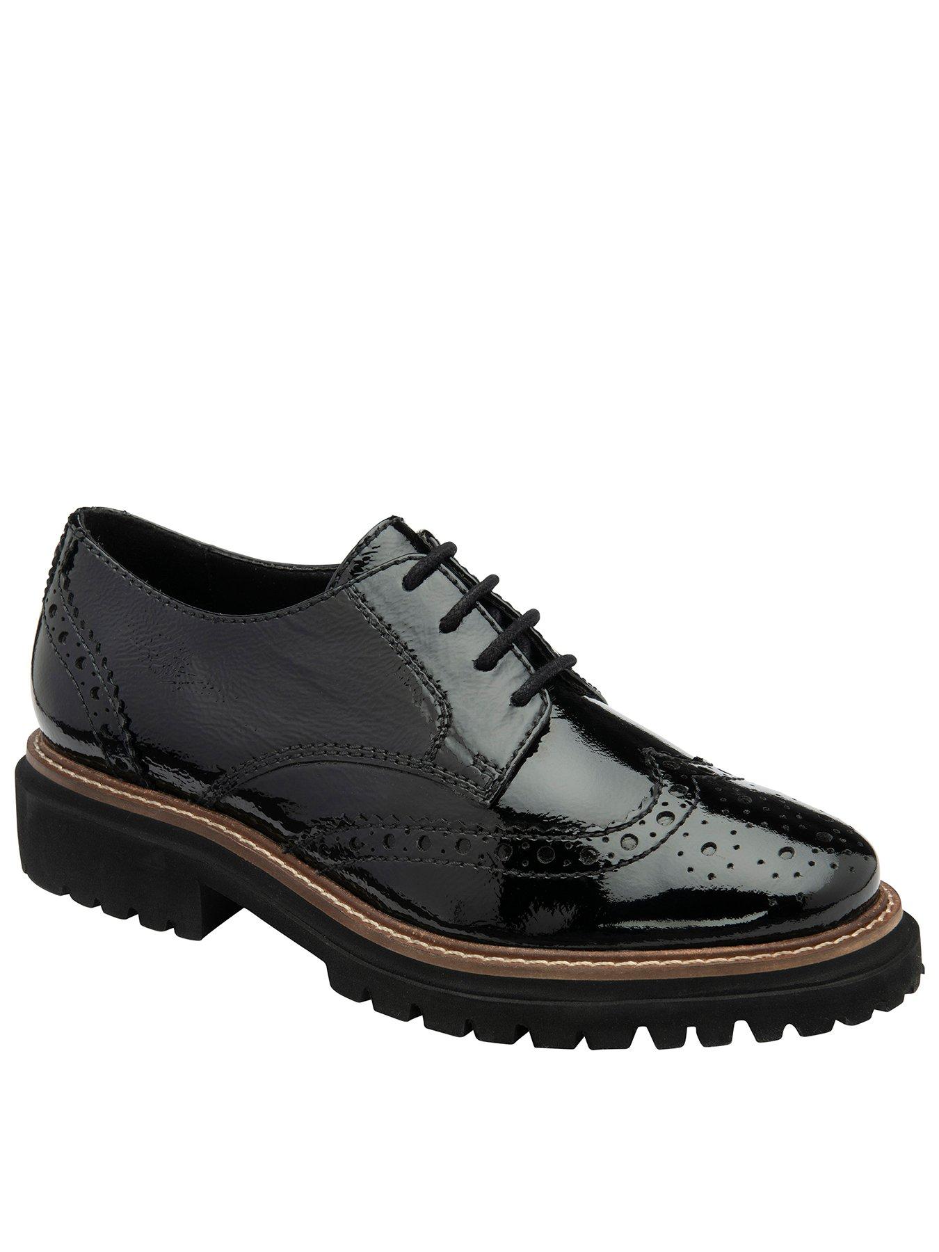 undefined Walsh Brogue Shoes - Black Patent