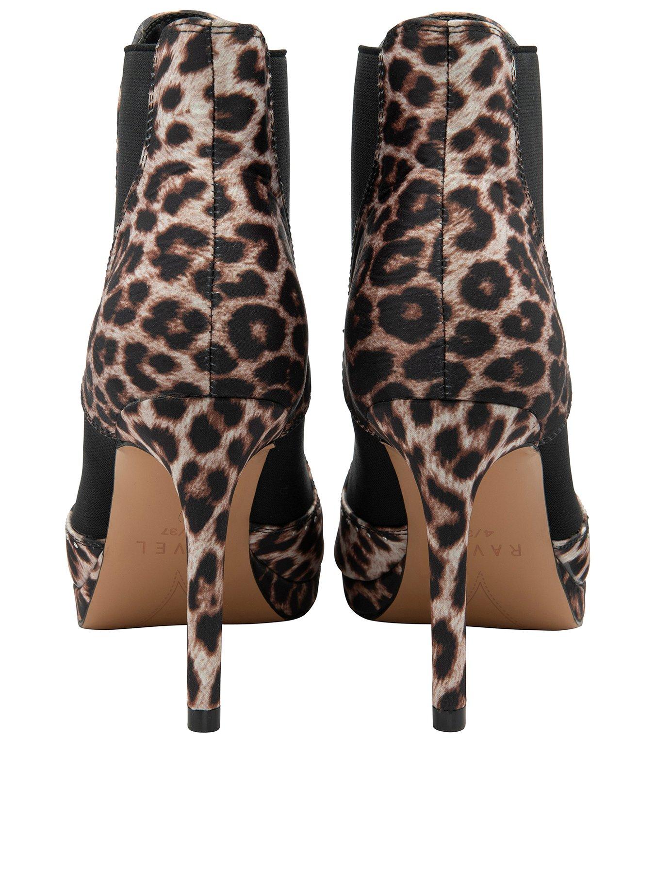 Image 3 of 4 of Ravel Polla Ankle Boots - Leopard