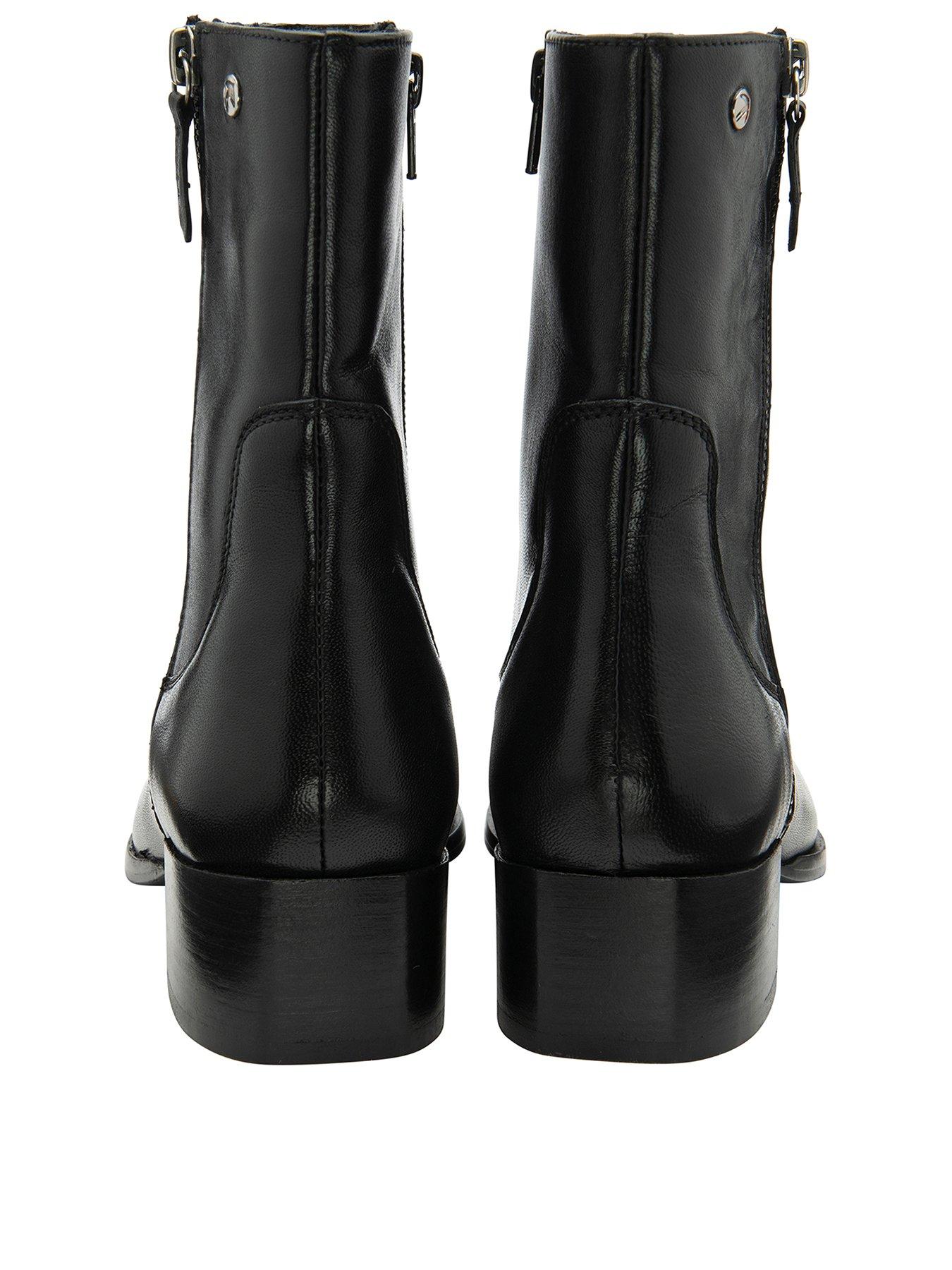 Image 3 of 4 of Ravel Carter Ankle Boots - Black Leather