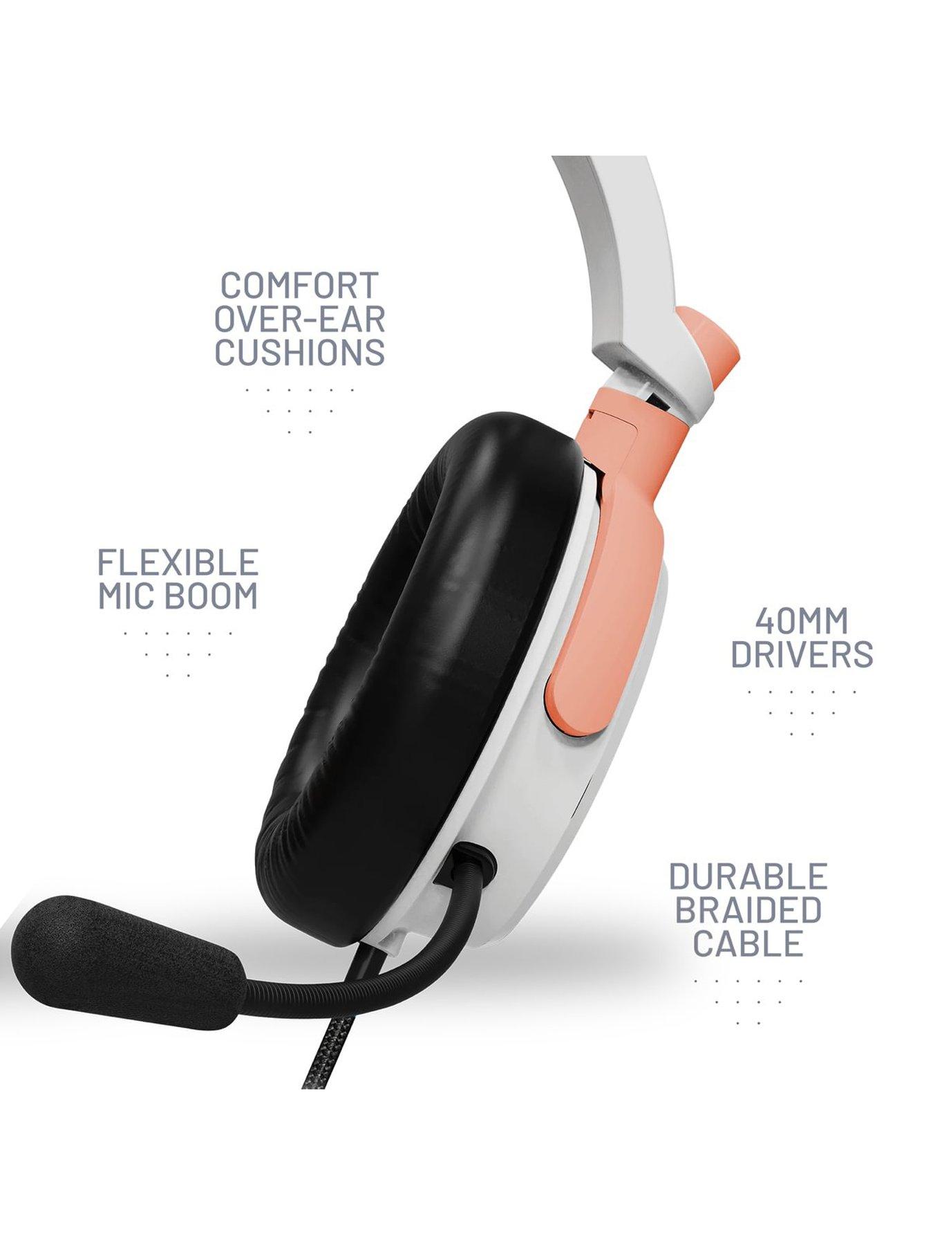 Image 2 of 7 of Stealth C6-100 Headset BURST - Peach &amp; White
