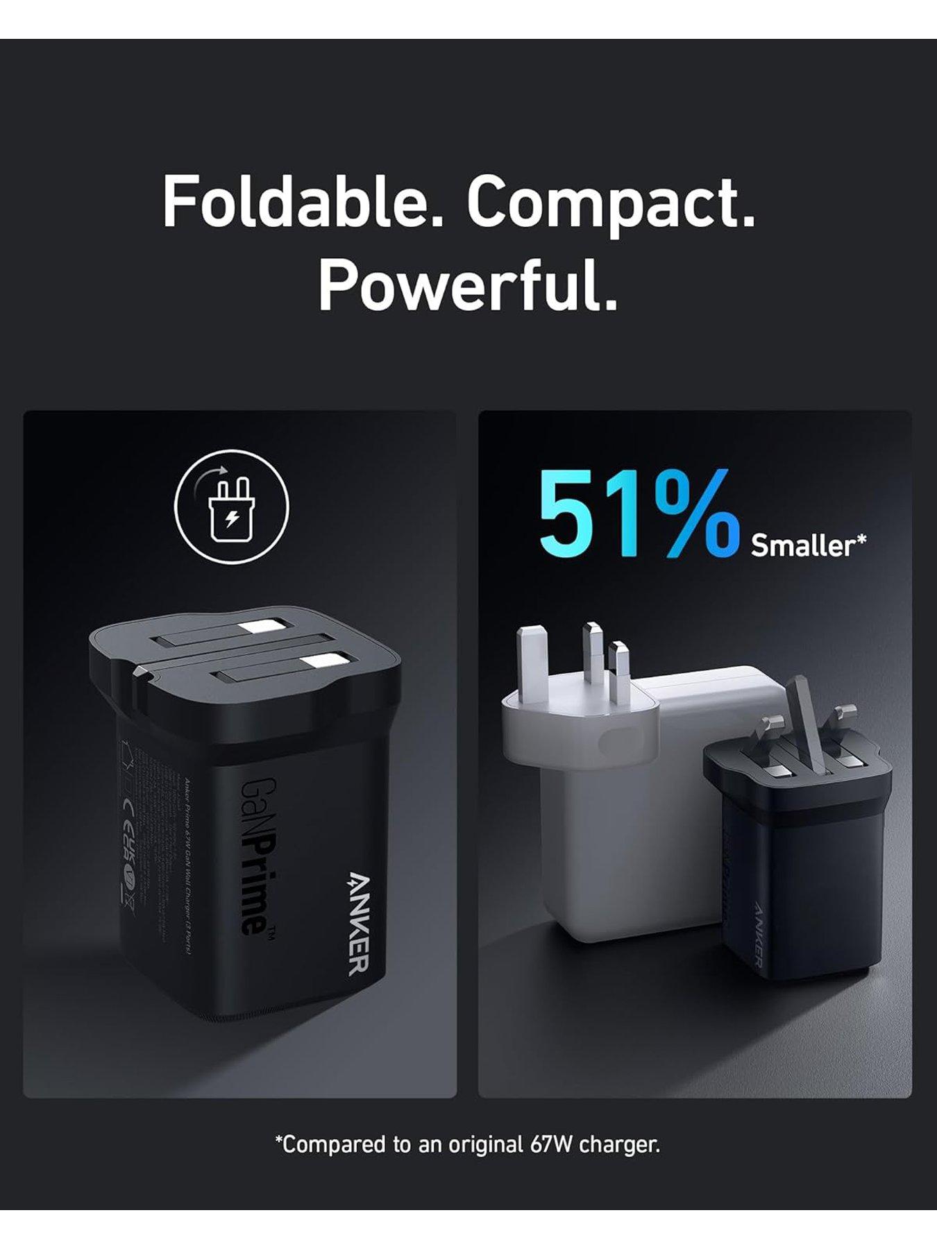 Image 4 of 6 of Anker Anker Prime 67W GaN Wall Charger (3 Ports), Black