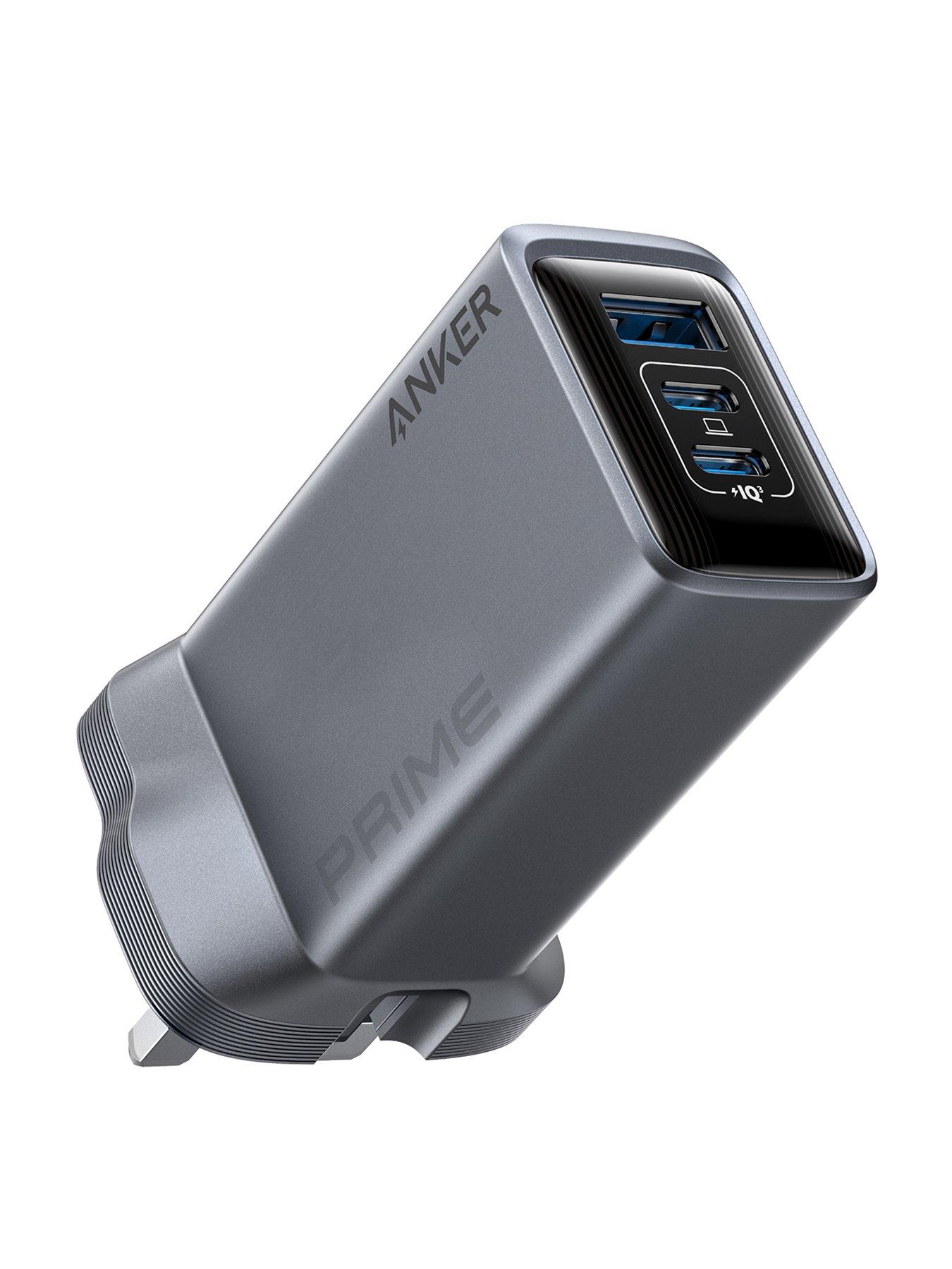 Image 1 of 6 of Anker Prime Charger (100W, 3 Ports, GaNPrime), Silver