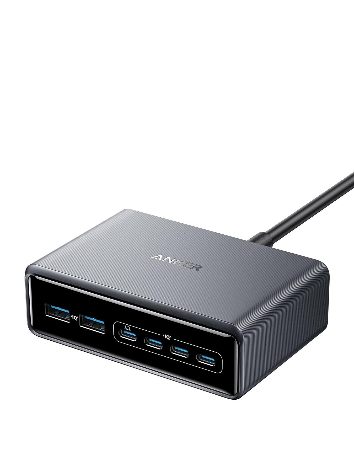 Anker Prime Charger (200W, 6 Ports, GaN), Silver