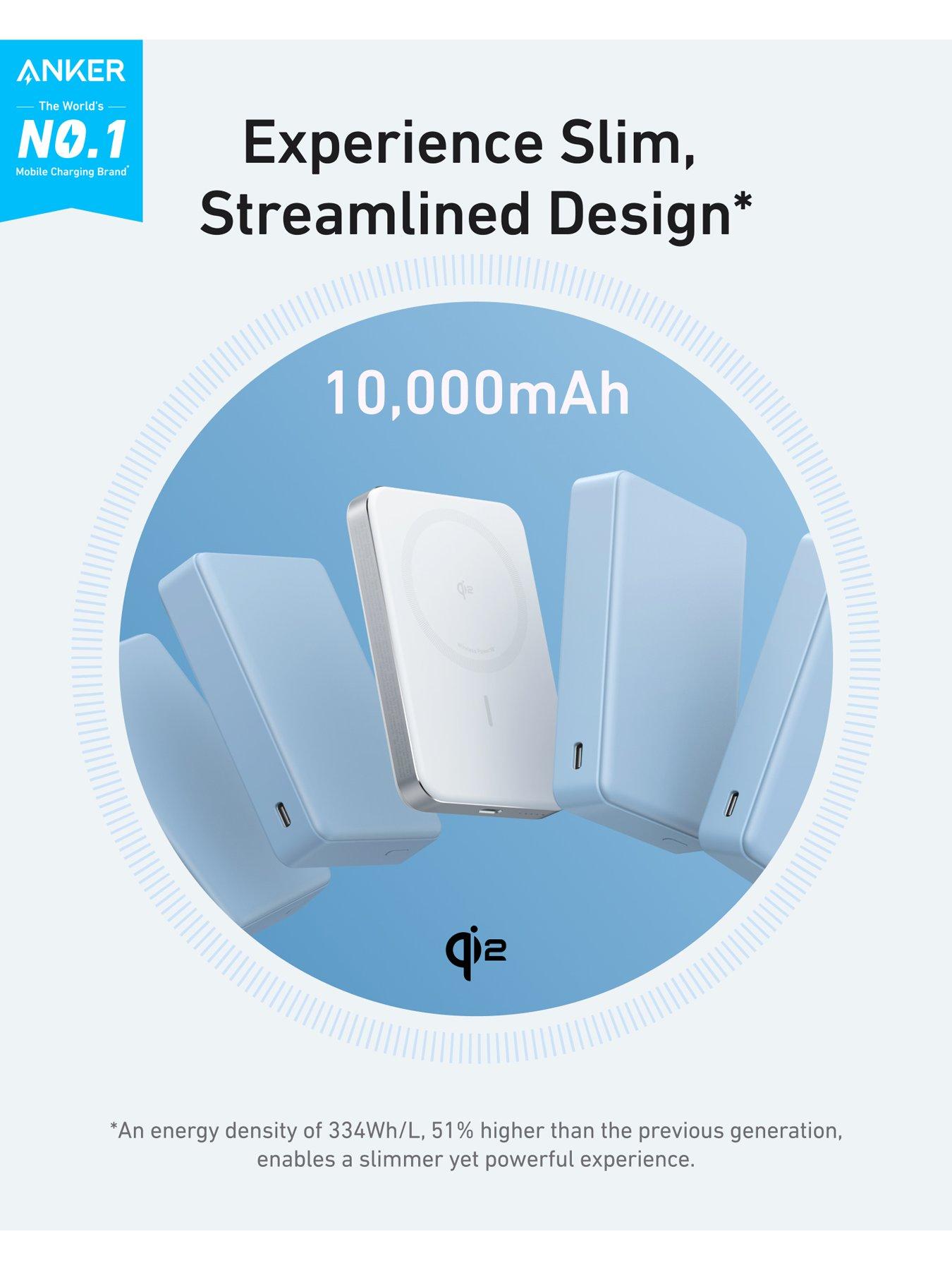 Image 2 of 7 of Anker Anker MagGo Power Bank (10K, Magnetic Wireless), White