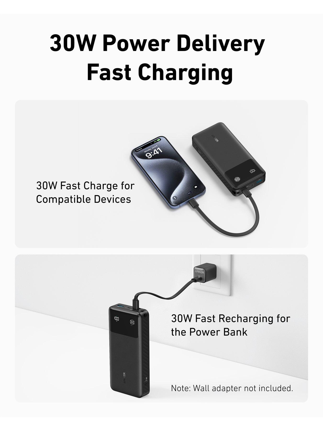 Image 4 of 5 of Anker Anker Power Bank (20,000mAh, 30W), Black