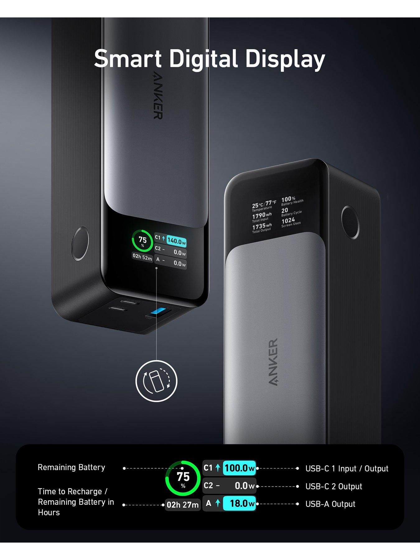 Image 3 of 7 of Anker 737 Power Bank (PowerCore 24,000mAh), Black