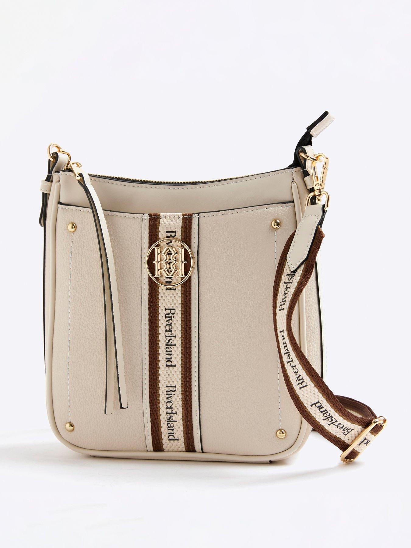 Image 6 of 6 of River Island Webbing Pocket Messenger Bag - Cream