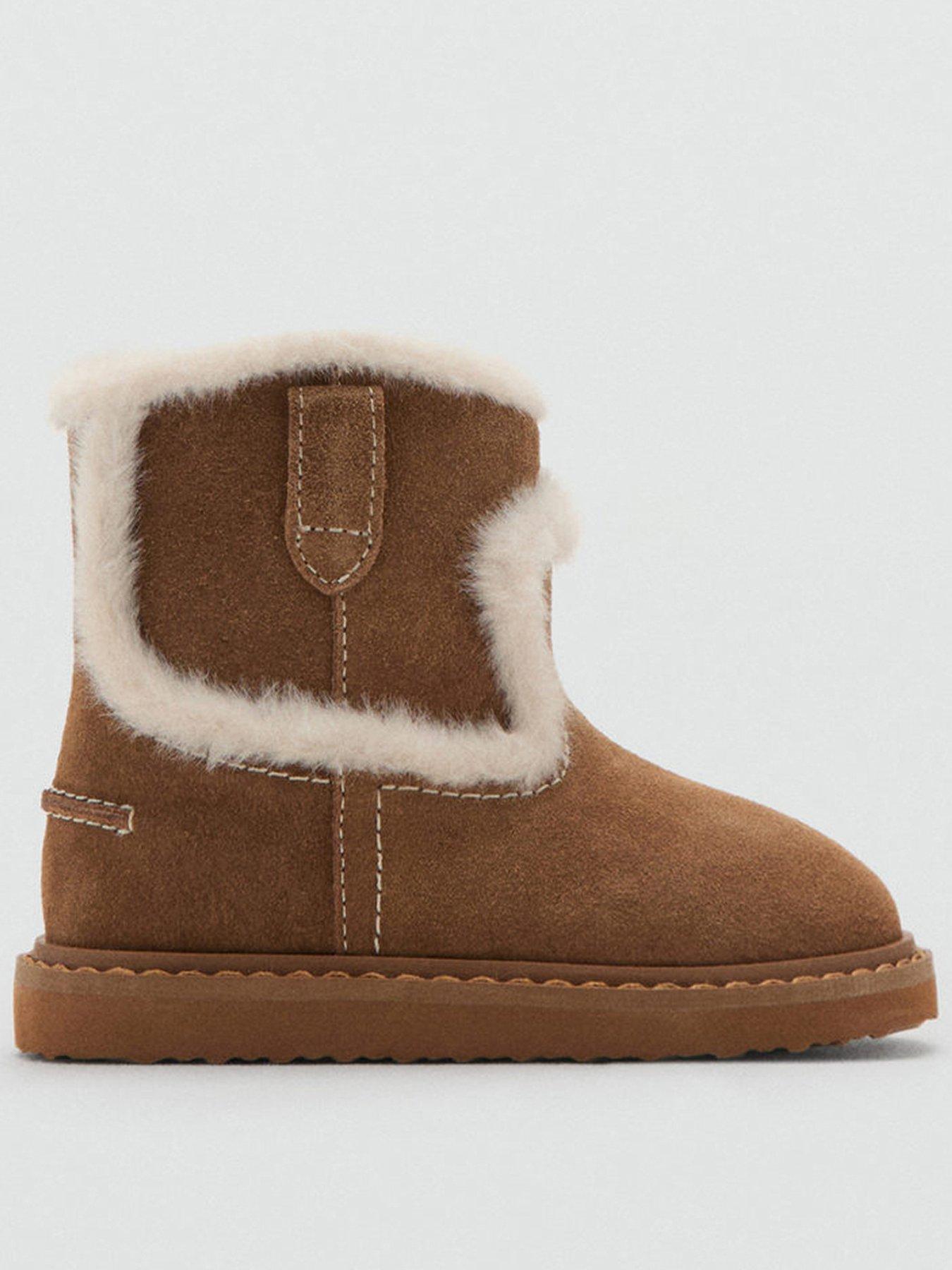 mango-younger-girls-faux-fur-trim-leather-boots-brown