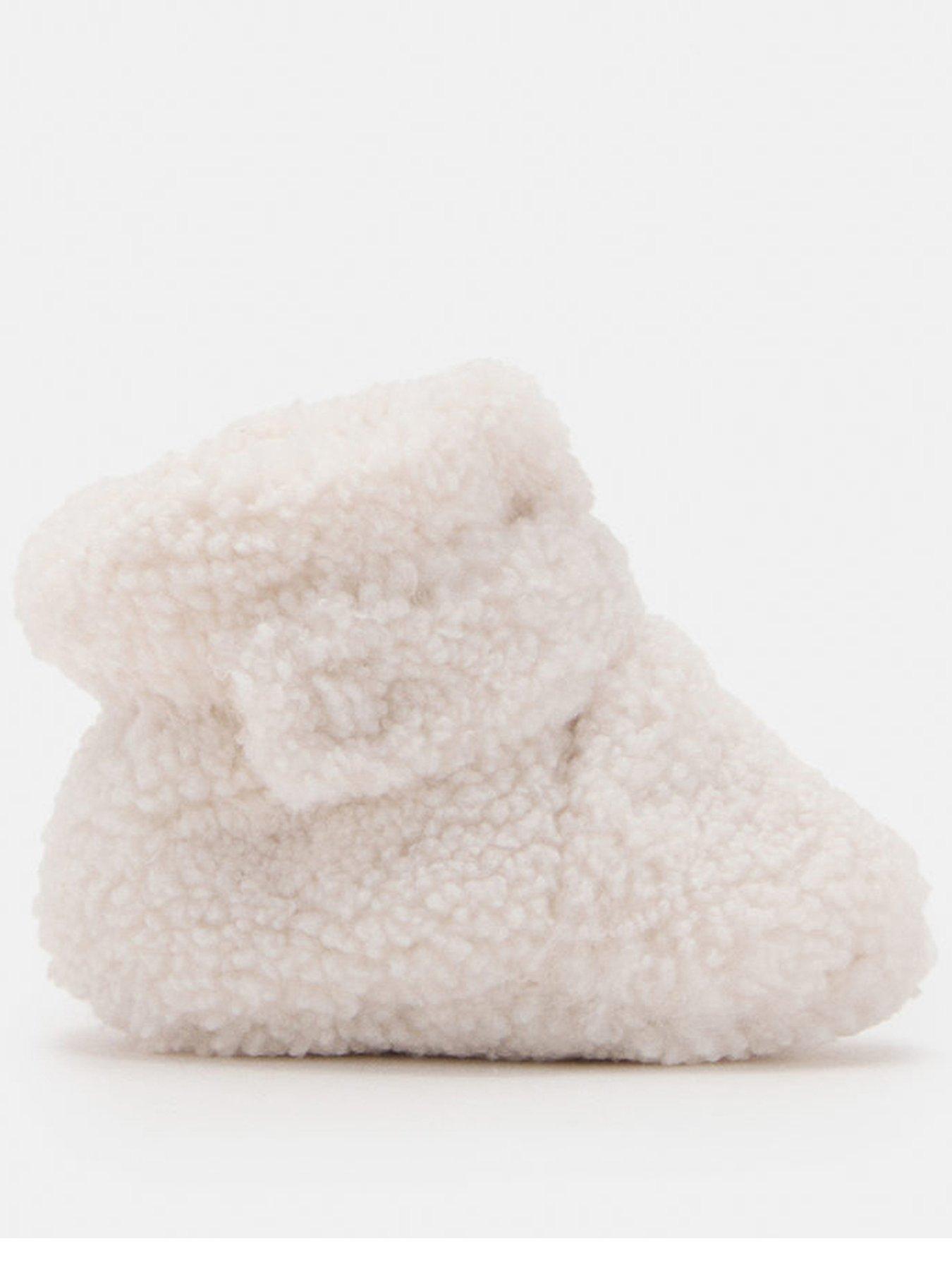 Mango Baby Unisex Borg Booties - Cream