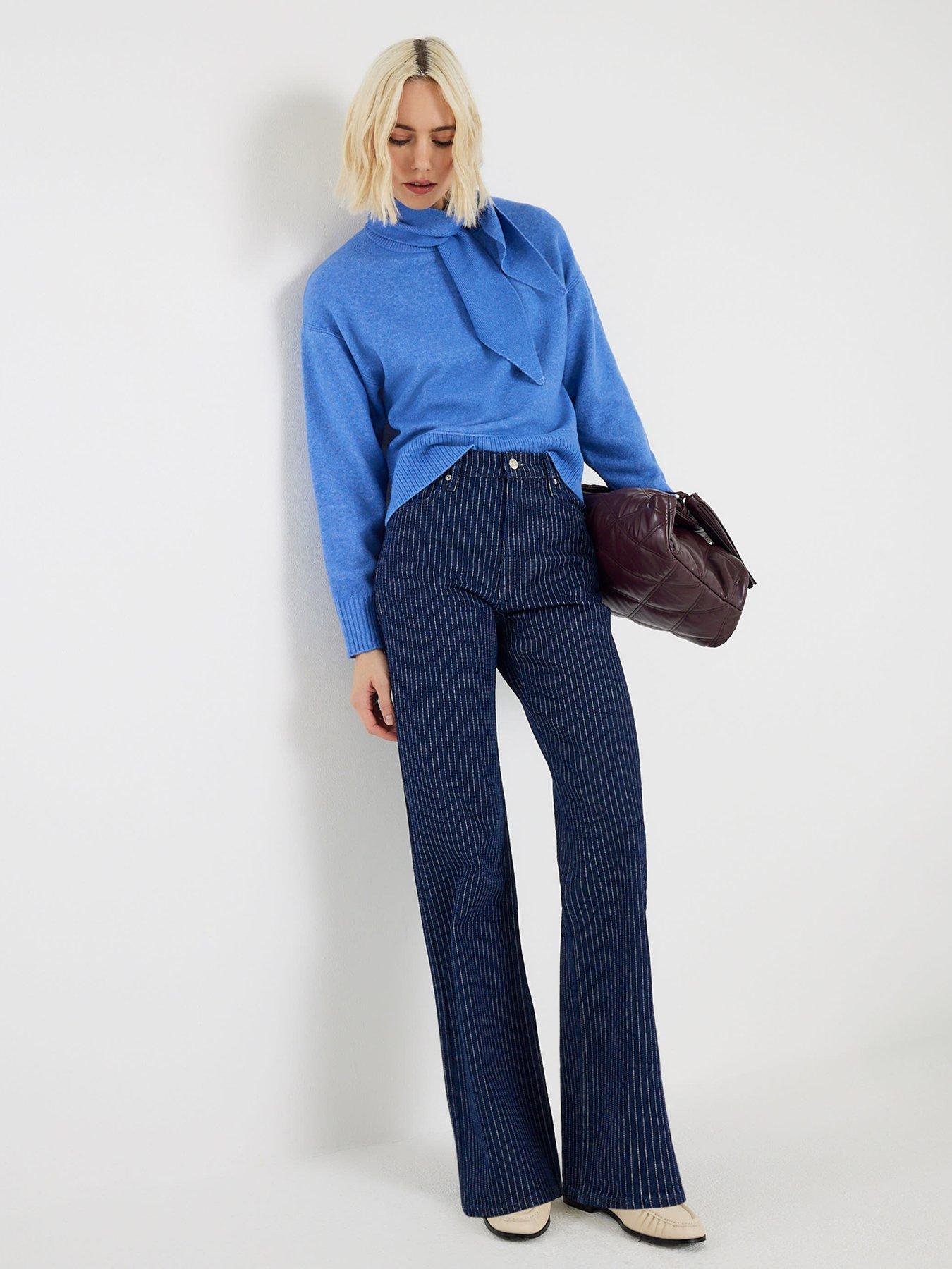 Image 3 of 6 of River Island Crew Neck With Tie - Blue