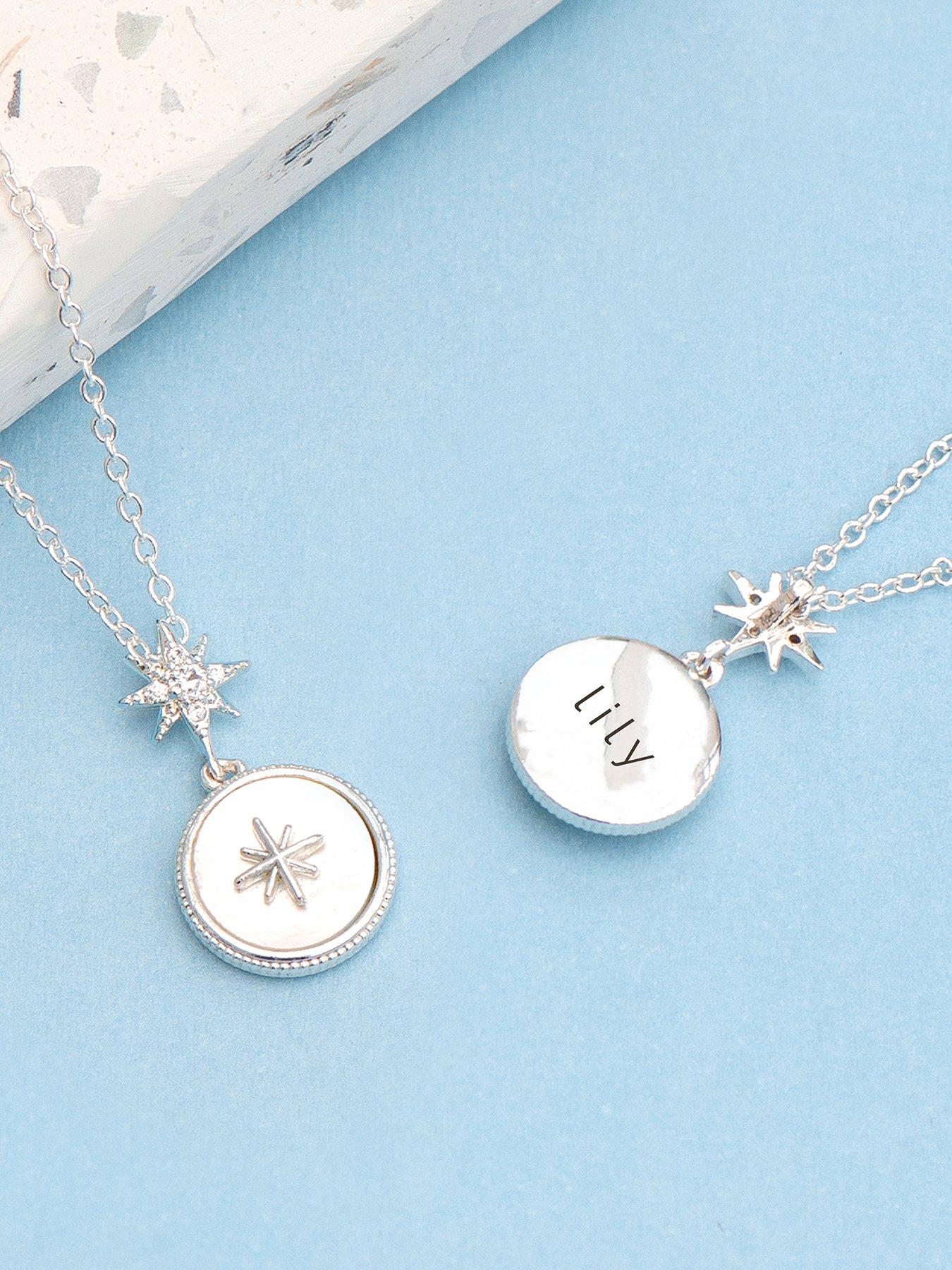 undefined Personalised North Star Necklace in Silver