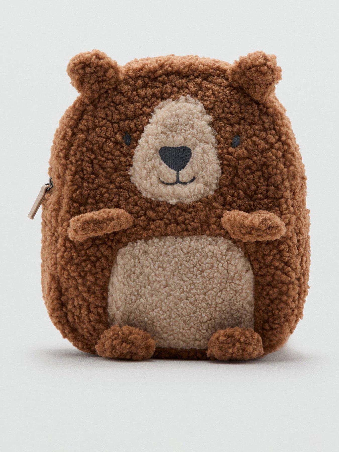  image of mango-younger-boys-borg-bear-backpack-brown