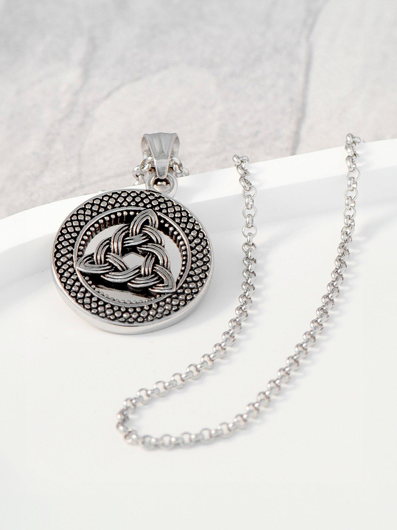 undefined Personalised Men's Celtic Trinity Pendant Necklace