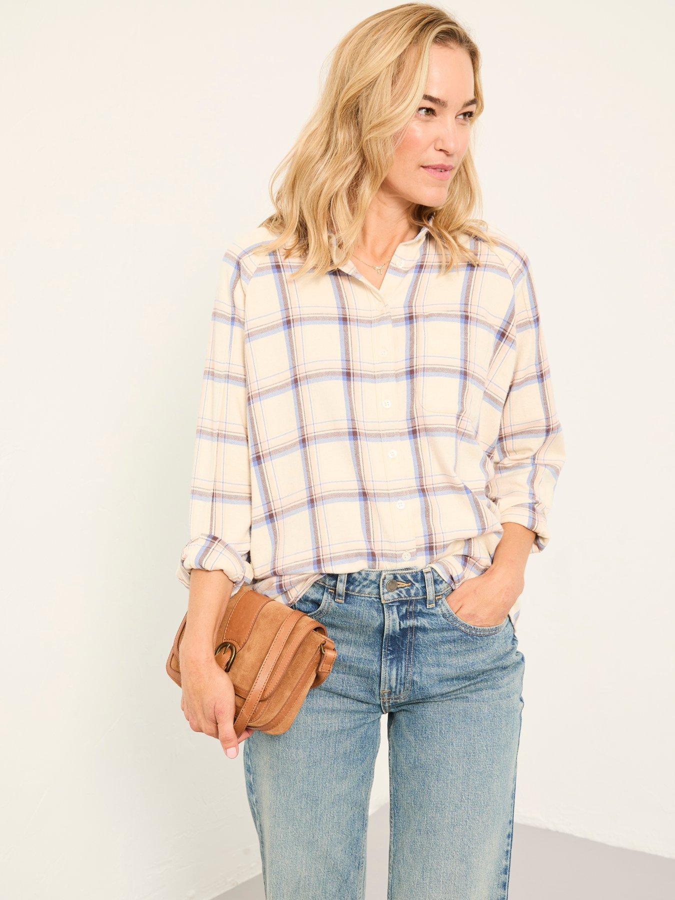 undefined Bessie Check Shirt - Ivory