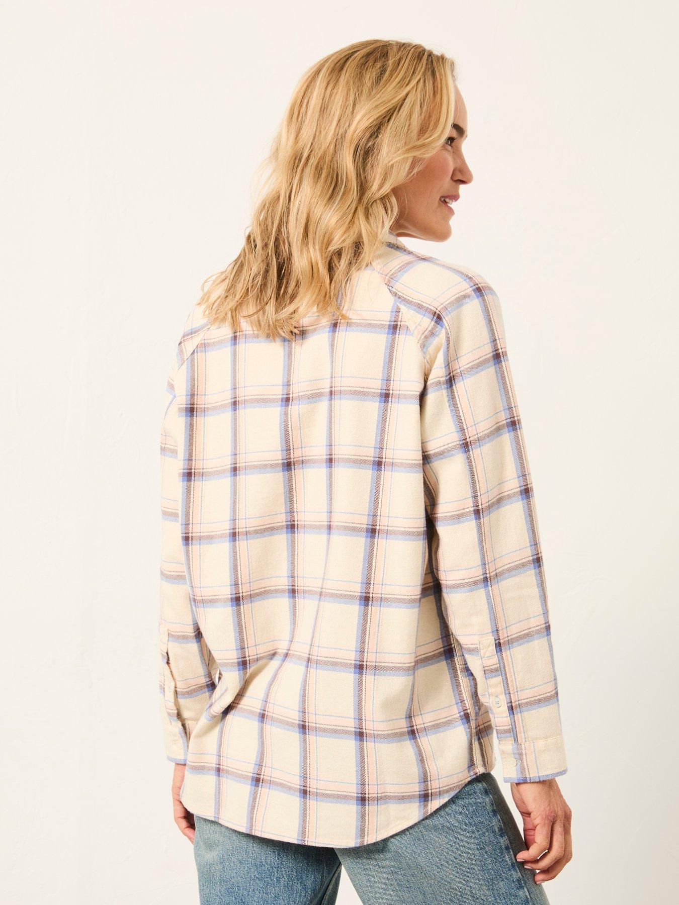 Image 2 of 6 of FatFace Bessie Check Shirt - Ivory