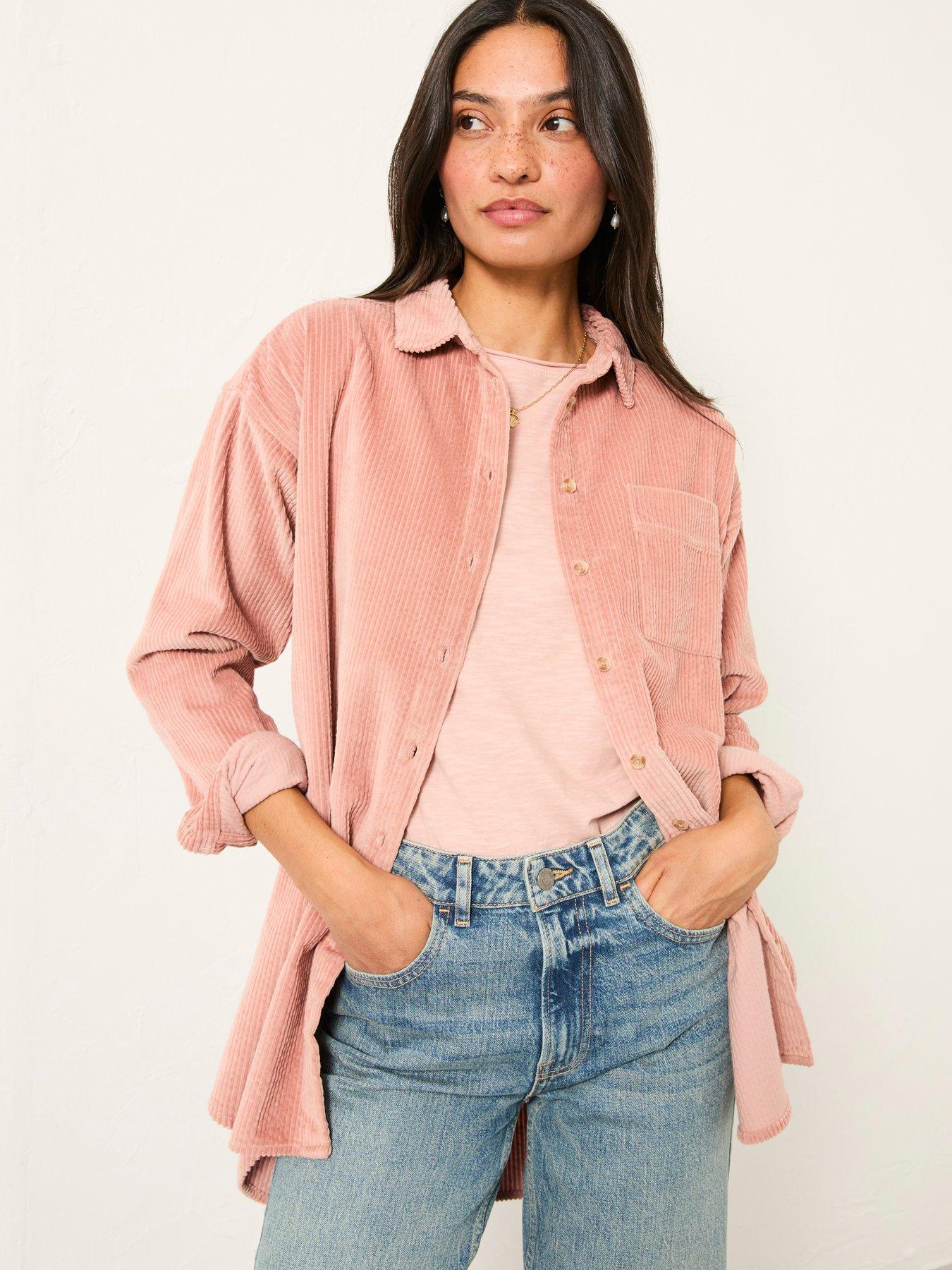 FatFace Carolin Cord Shirt - Rose Pink