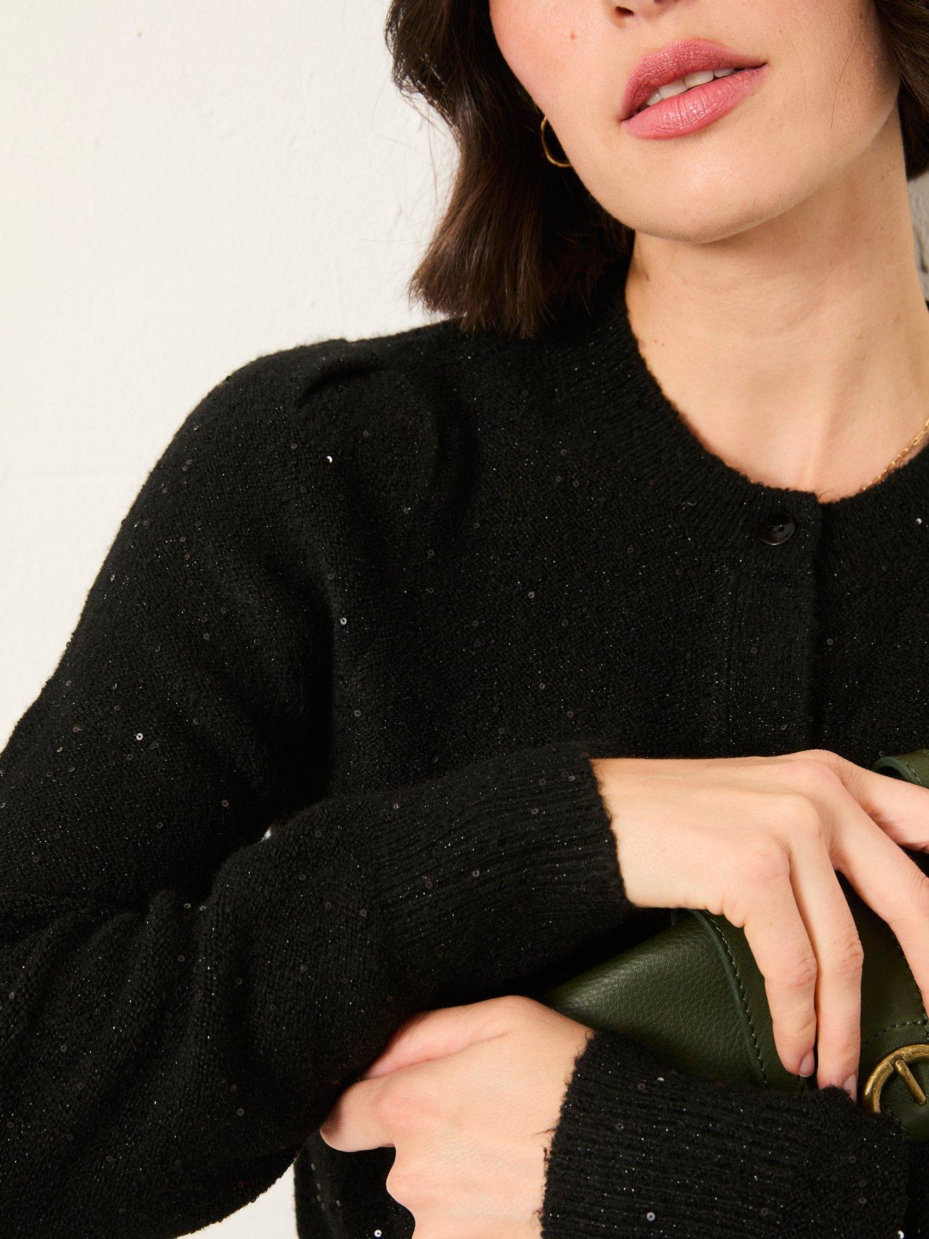 Image 4 of 6 of FatFace Jasmine Cardigan - Black
