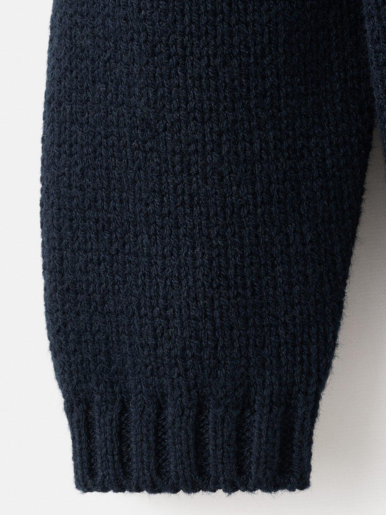  image of mango-younger-boys-fairisle-knitted-jumper-navy