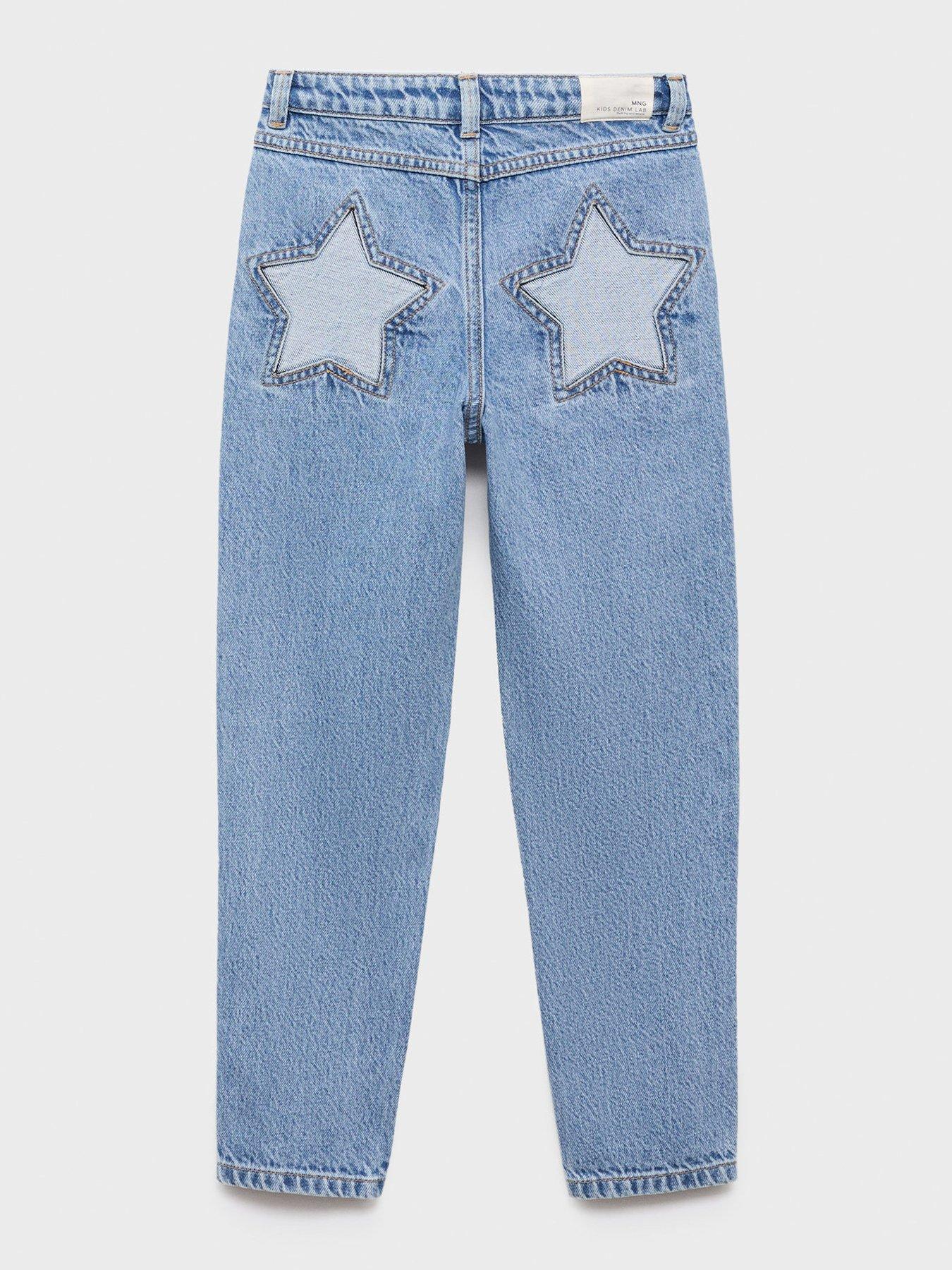 back image of mango-girls-star-back-detail-mom-jeans-blue