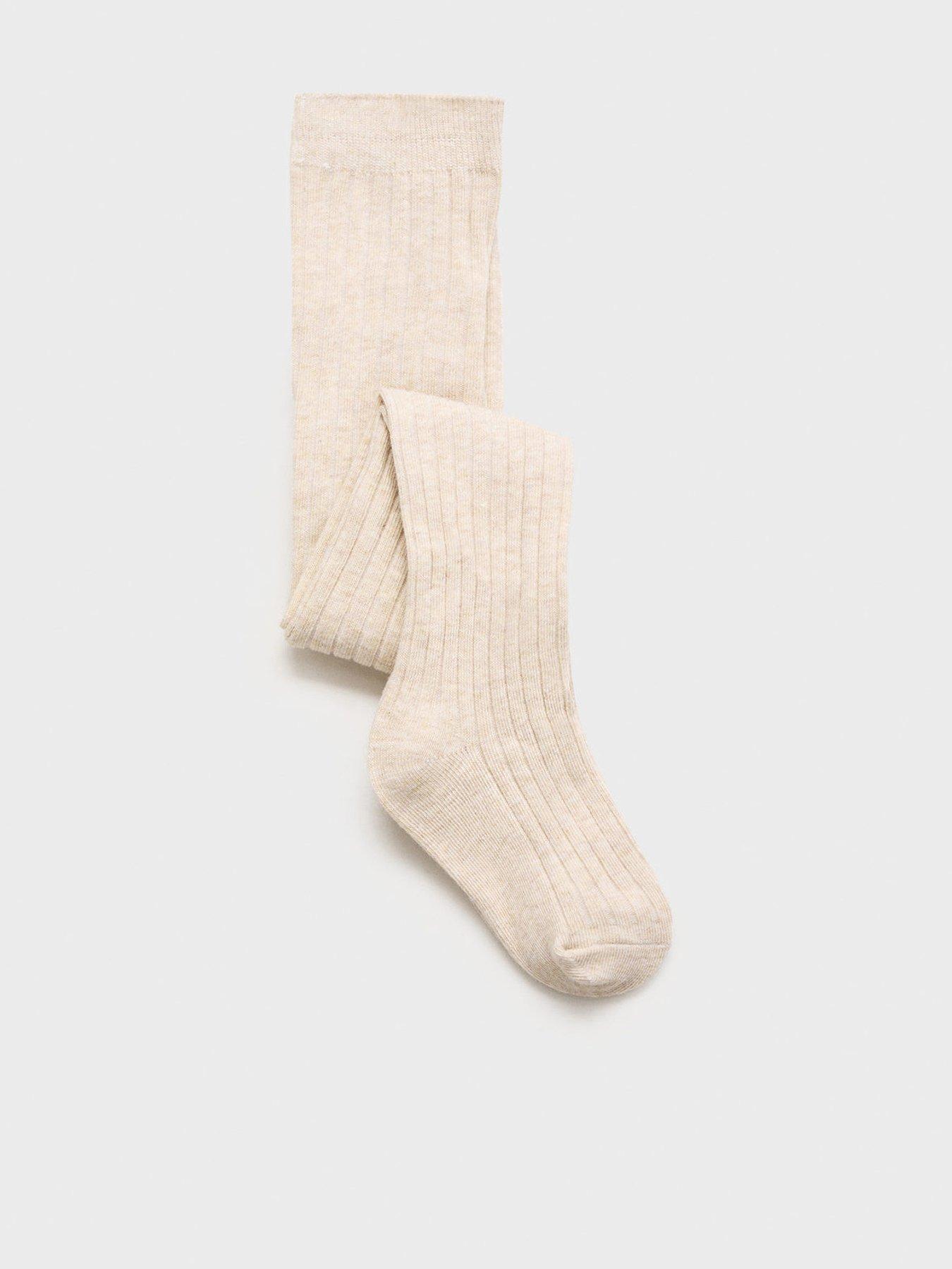 Image 1 of 4 of Mango Younger Girls Tights - Beige