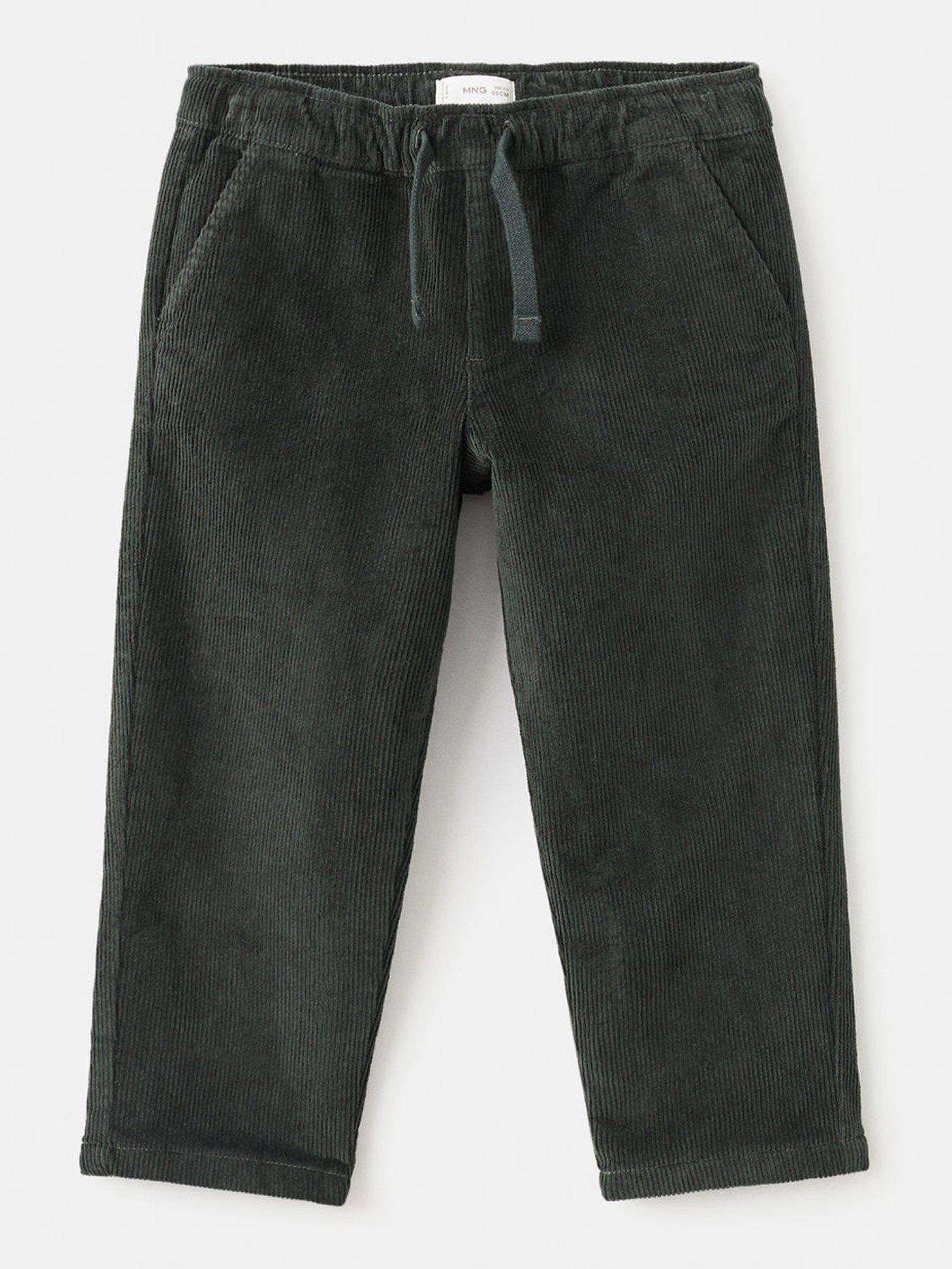 Mango Younger Boys Cord Trousers - Khaki