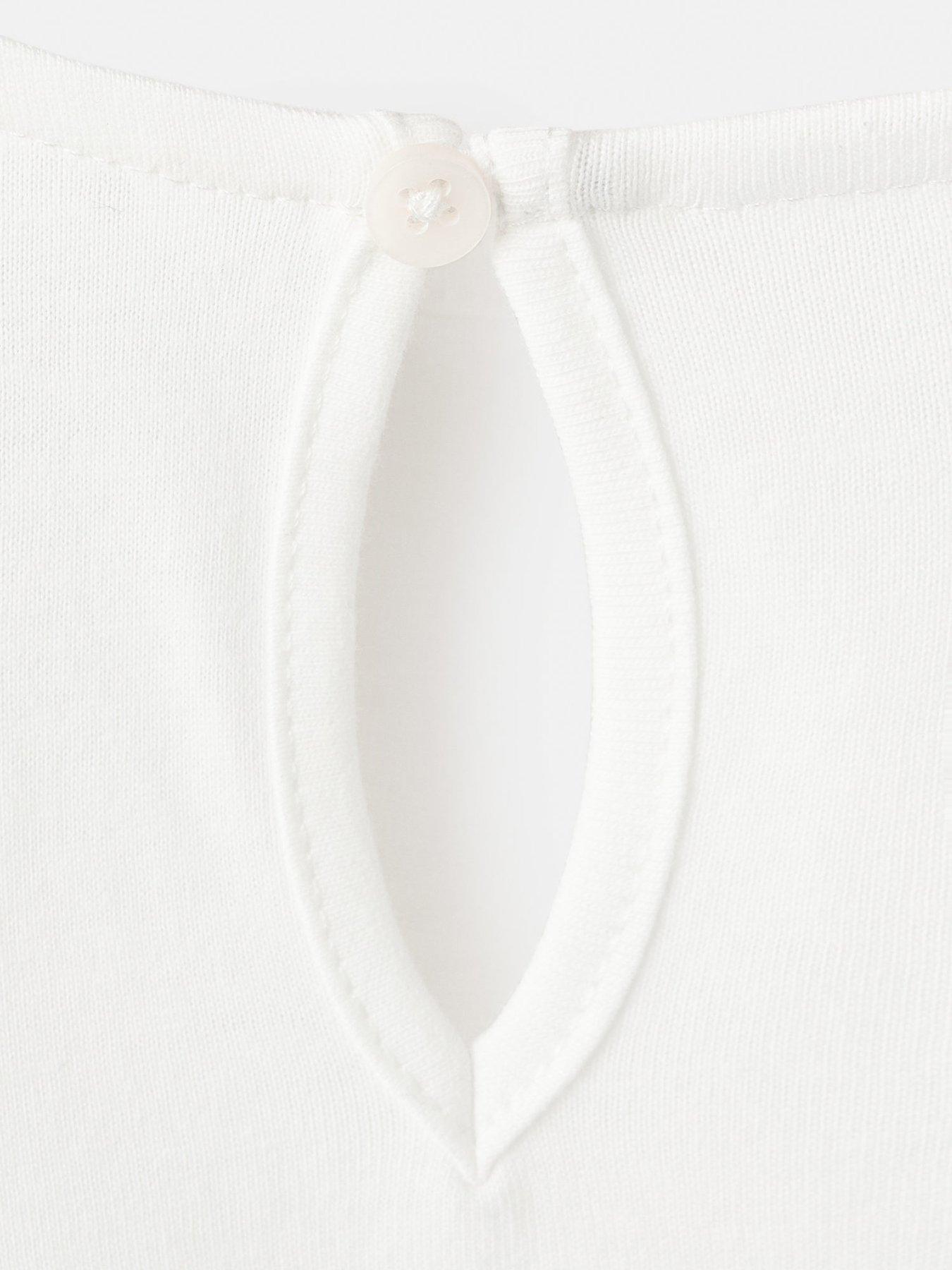  image of mango-younger-girls-lace-frill-long-sleeve-t-shirt-light-cream