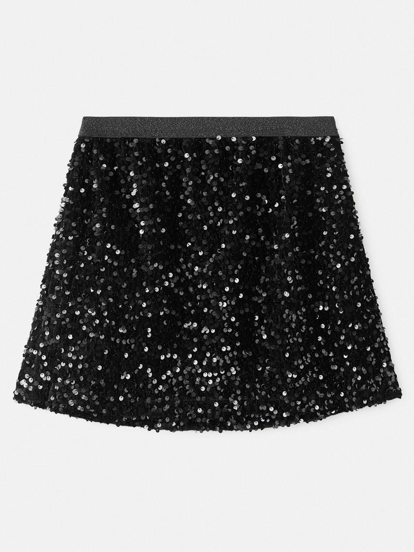 mango-girls-sequin-skirt-black